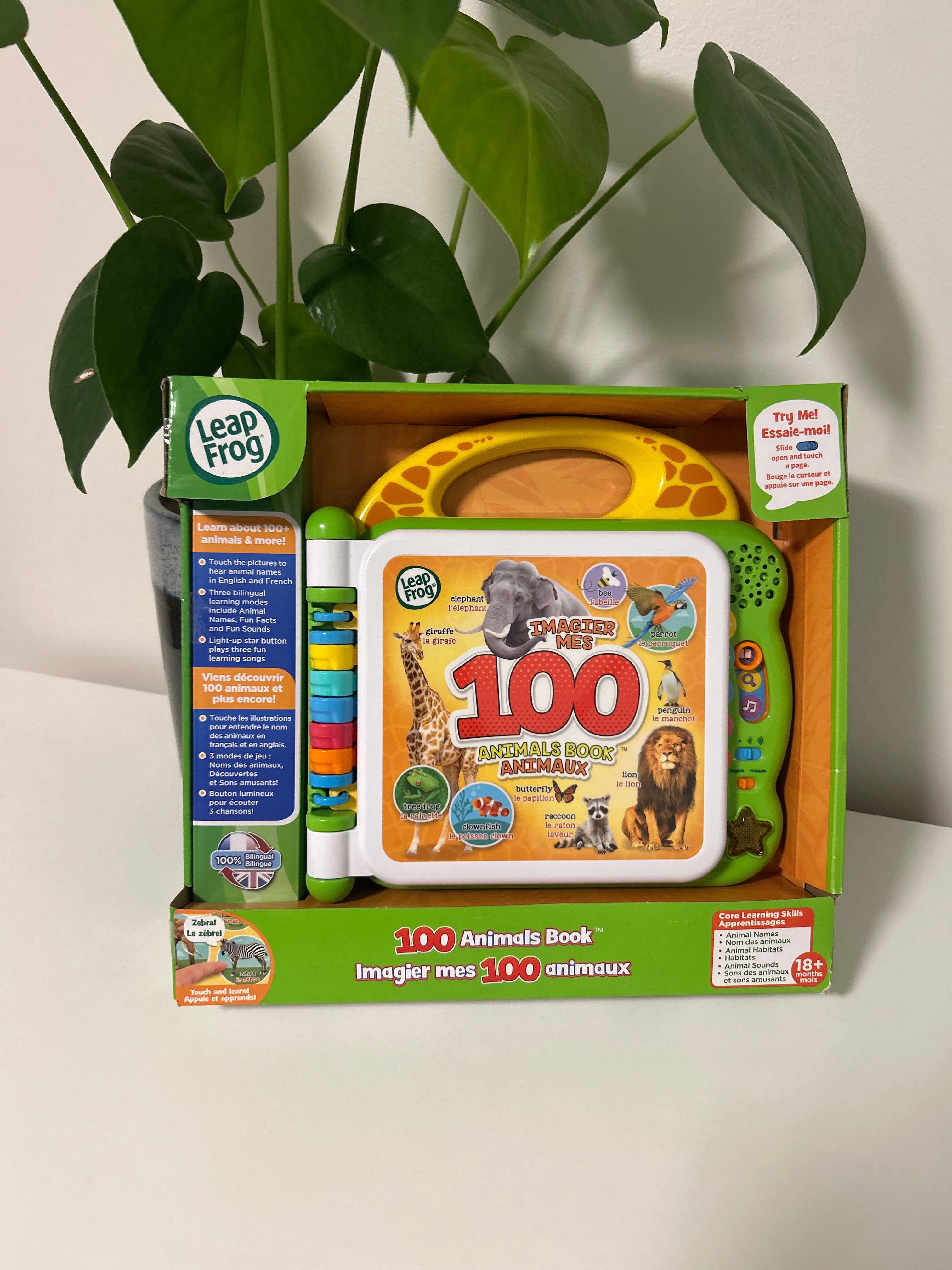 LeapFrog 100 Animals Book (Bilingual - English/French)