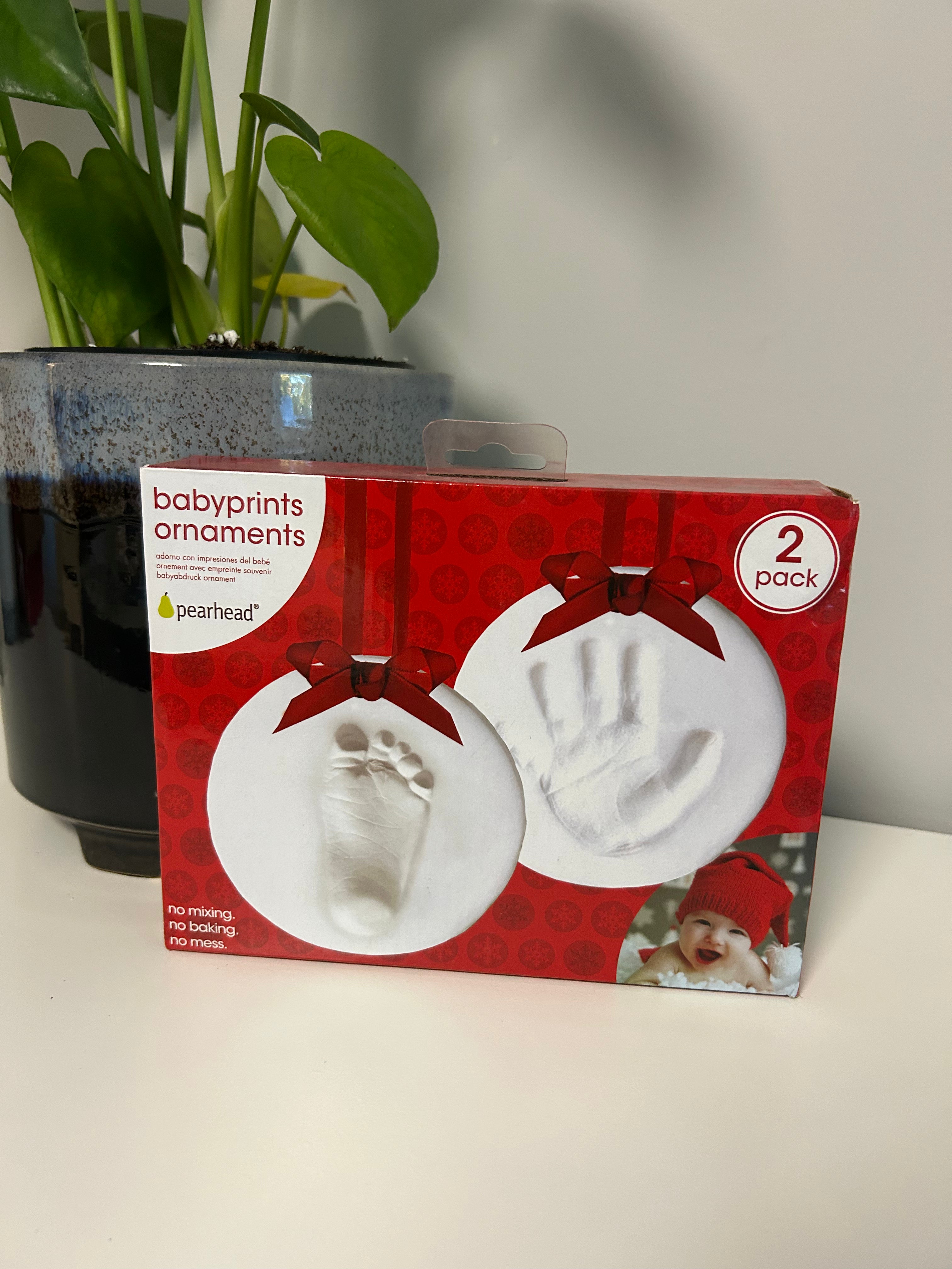 Pearhead- Babyprints Ornaments 2 pack