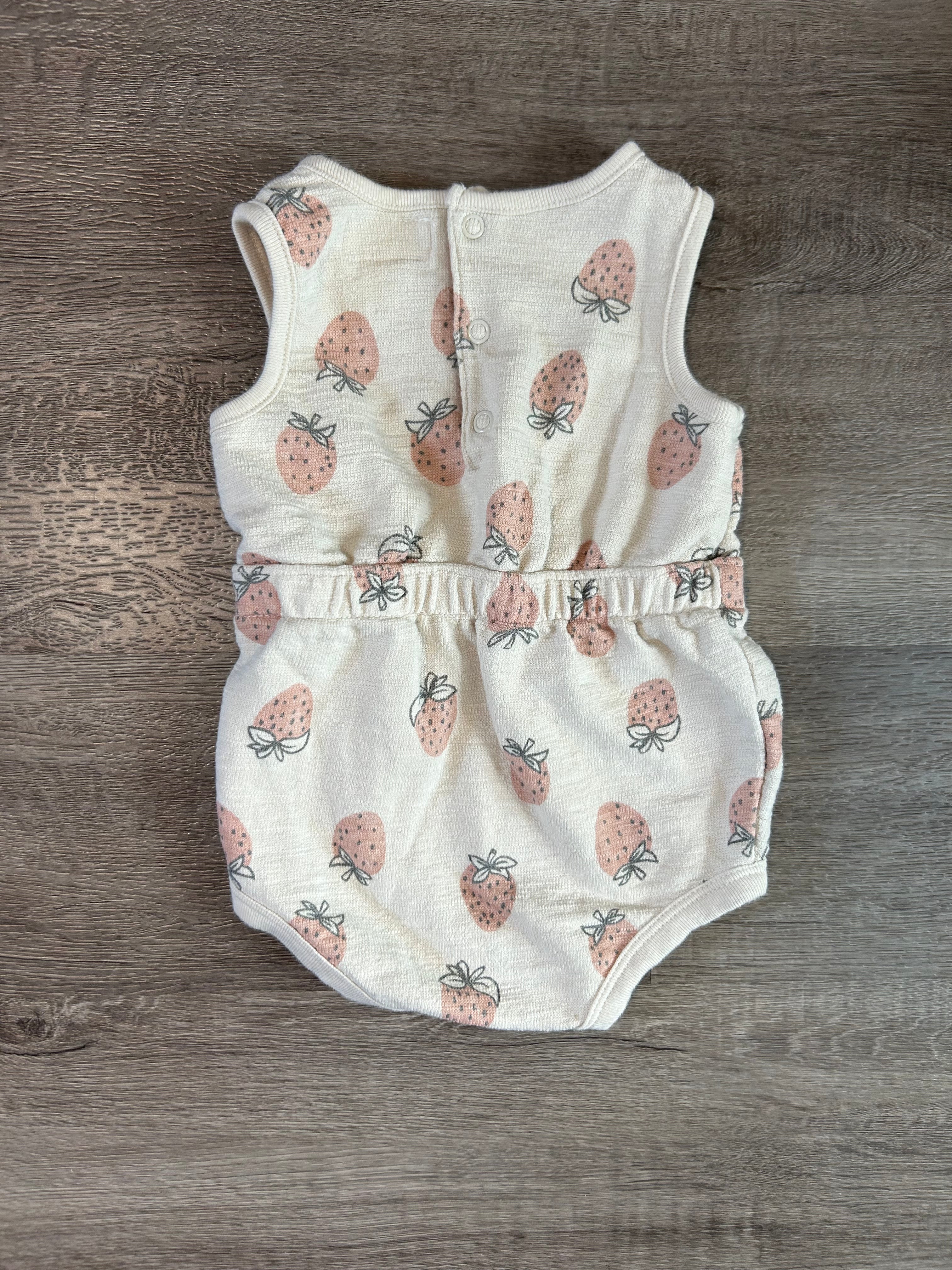 Little Planet Strawberry Romper- Size 6 Months