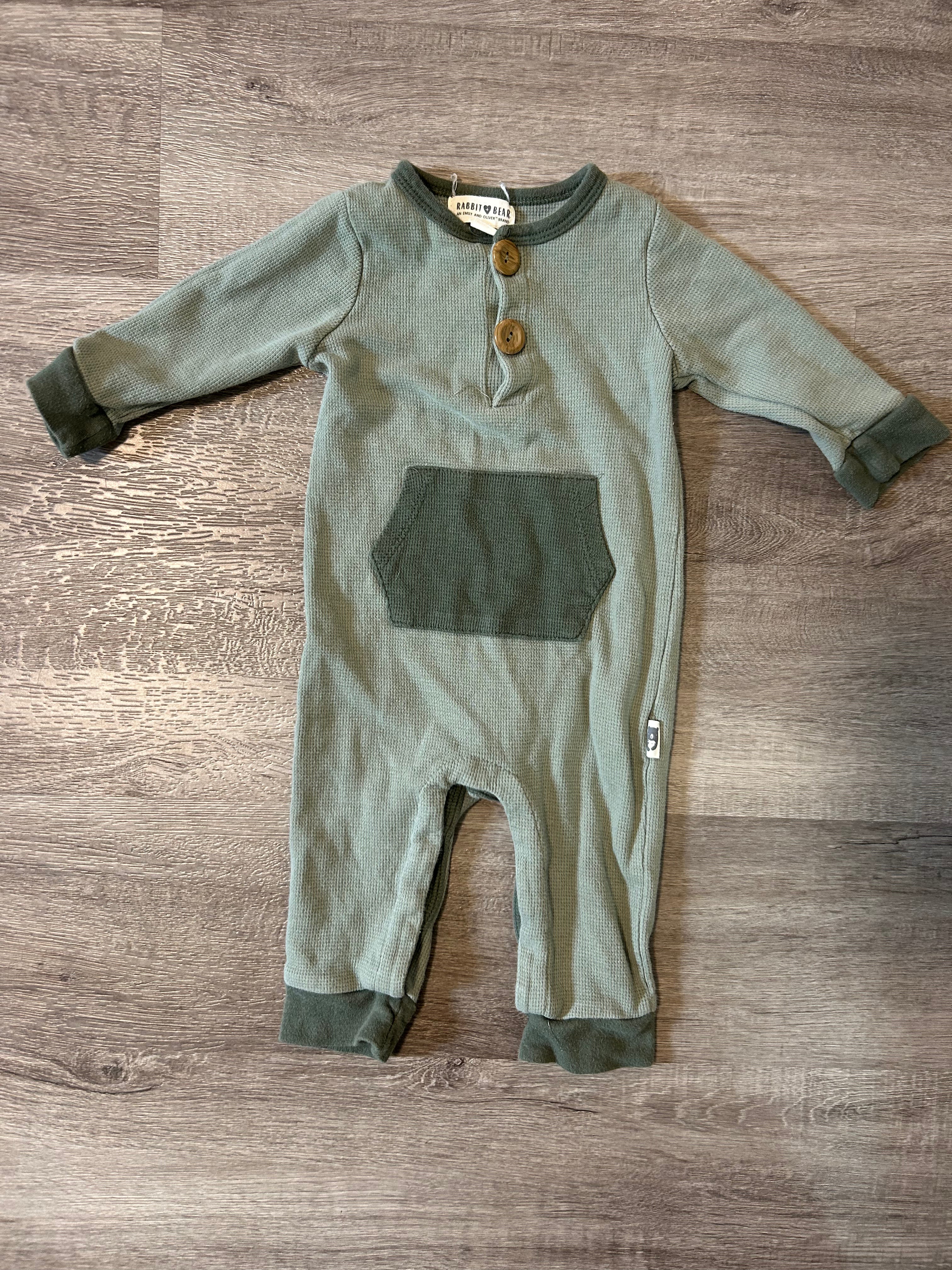 Rabbit + Bear Jumpsuit- Size 6-9 Months
