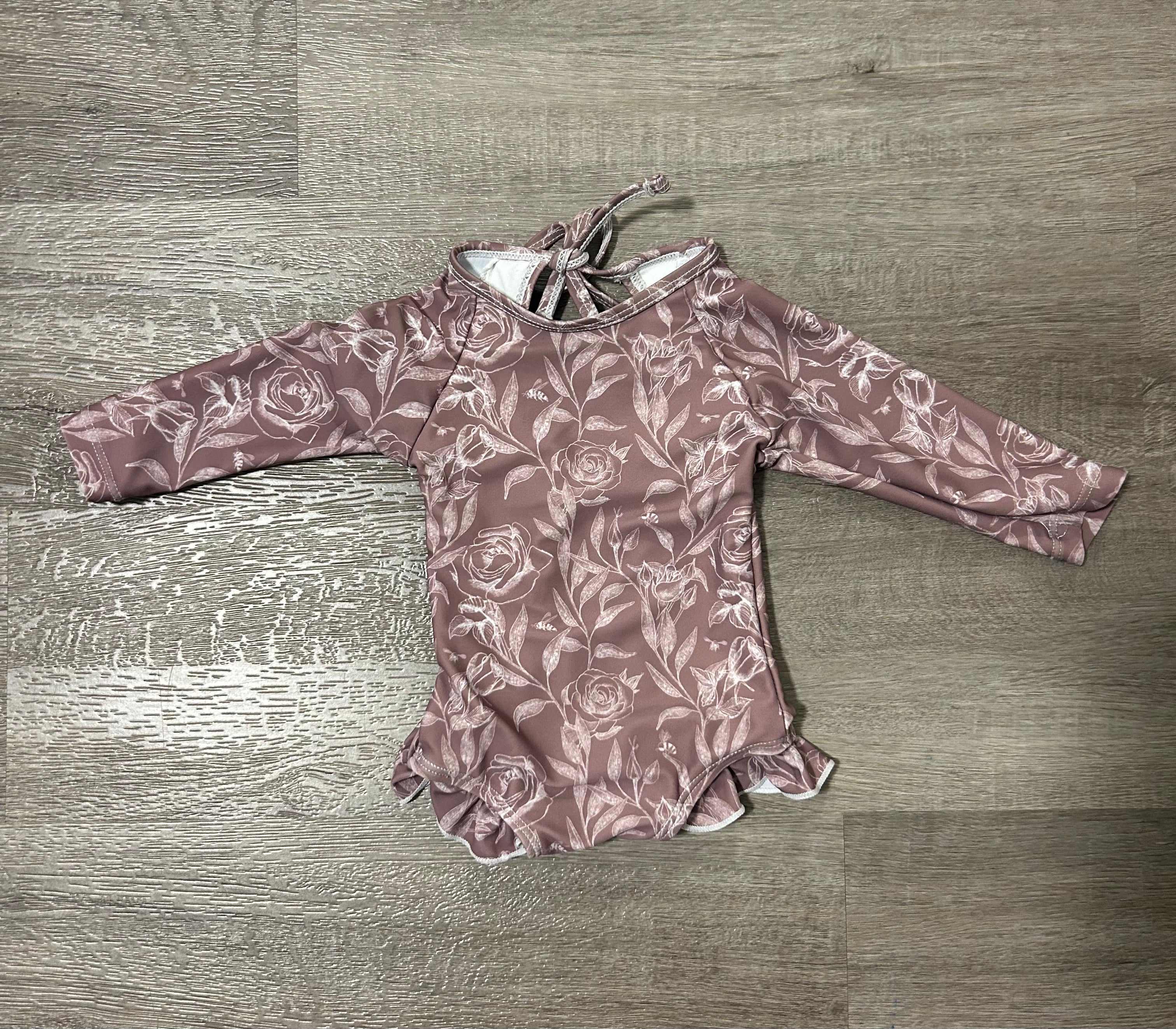 Current Tyed Ruffle Rash Guard- Size 0-6 Months