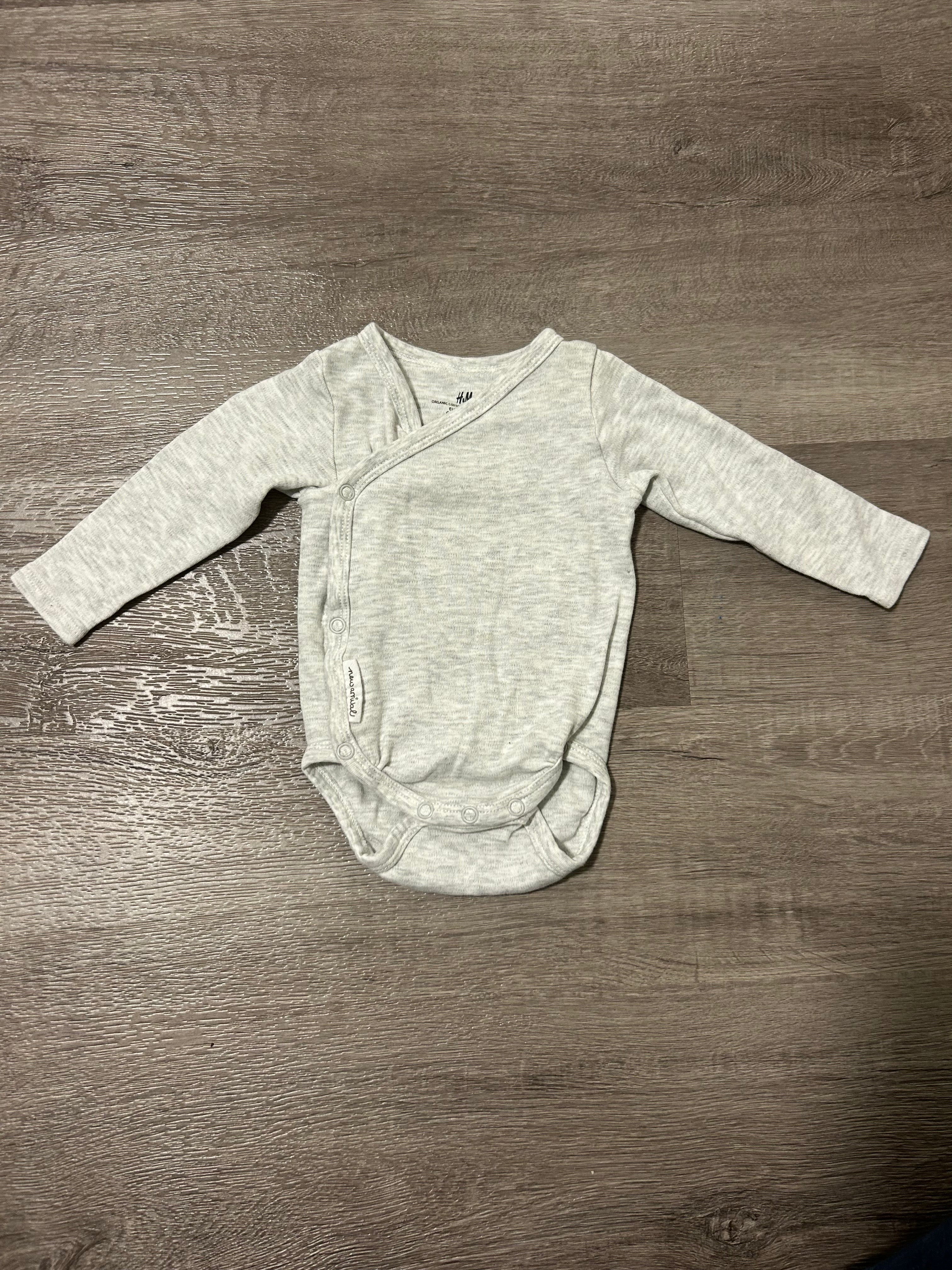 H&M Long Sleeve Wrap Bodysuit- Size 2-4 Months