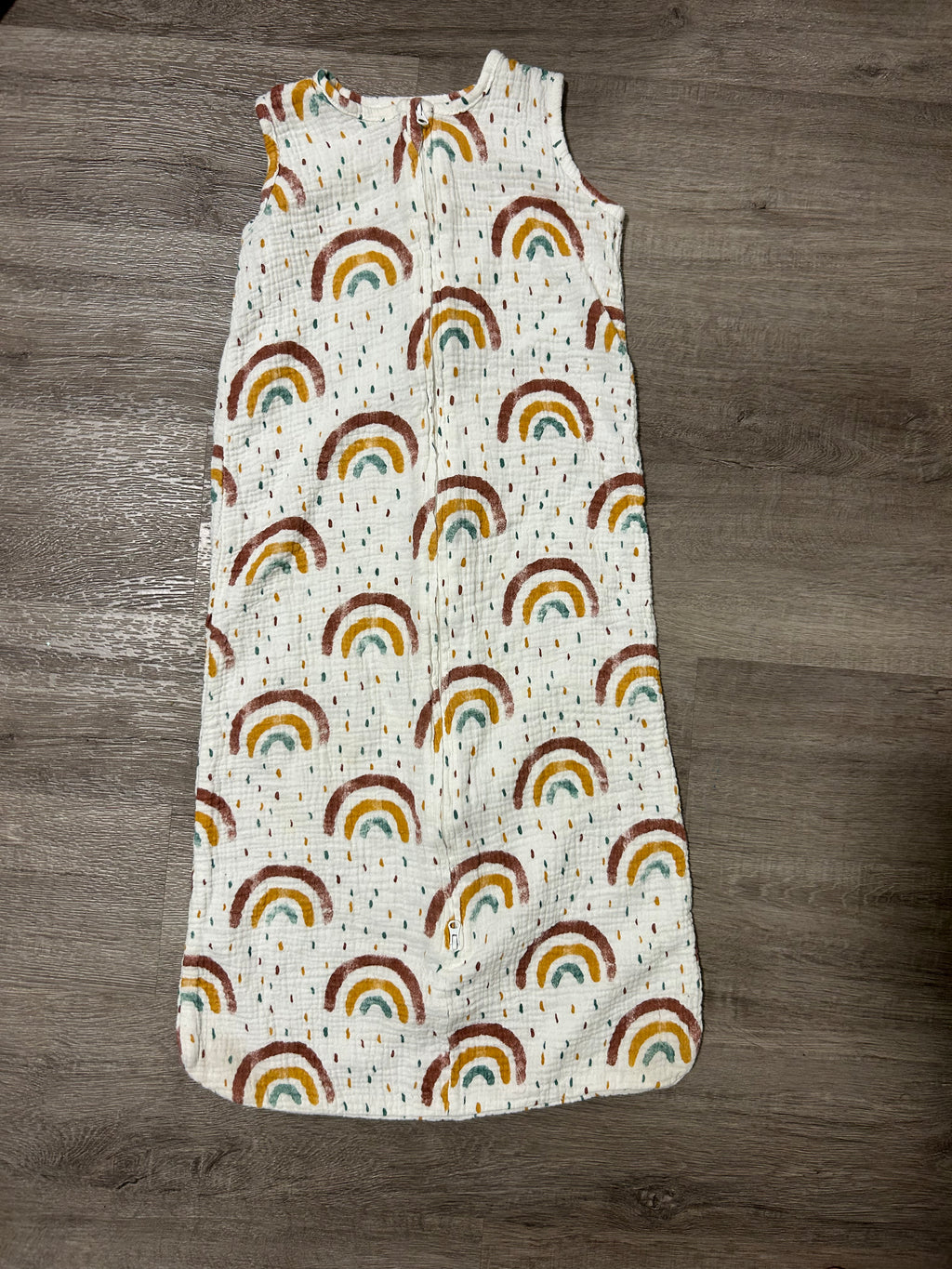 Mini Steps Organic Muslin/cotton Rainbow Sleep Sack- Size 6-18 Months