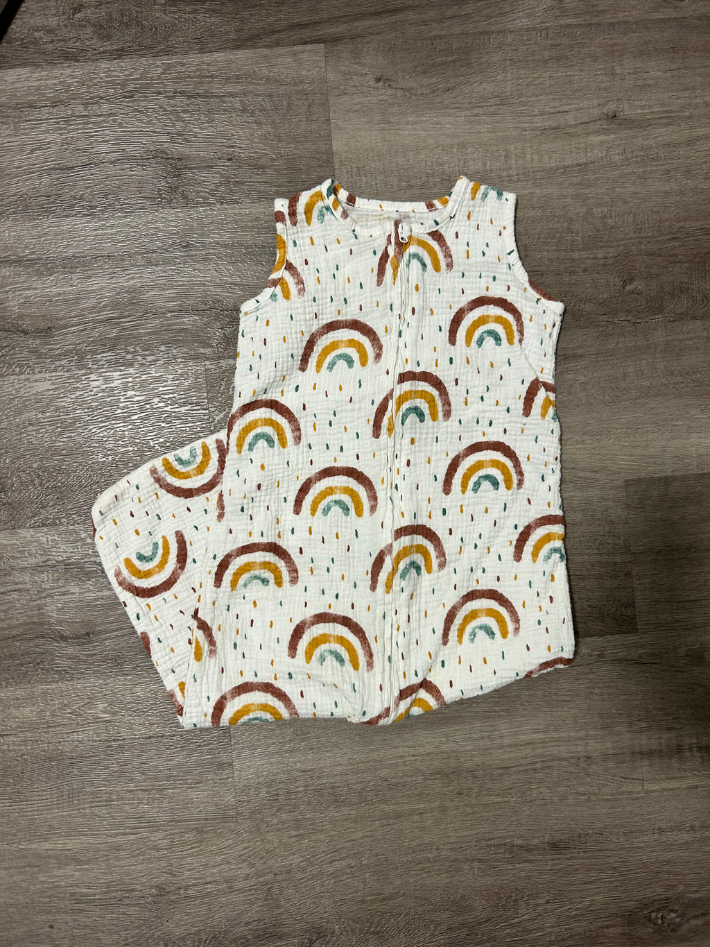 Mini Steps Organic Muslin/cotton Rainbow Sleep Sack- Size 6-18 Months