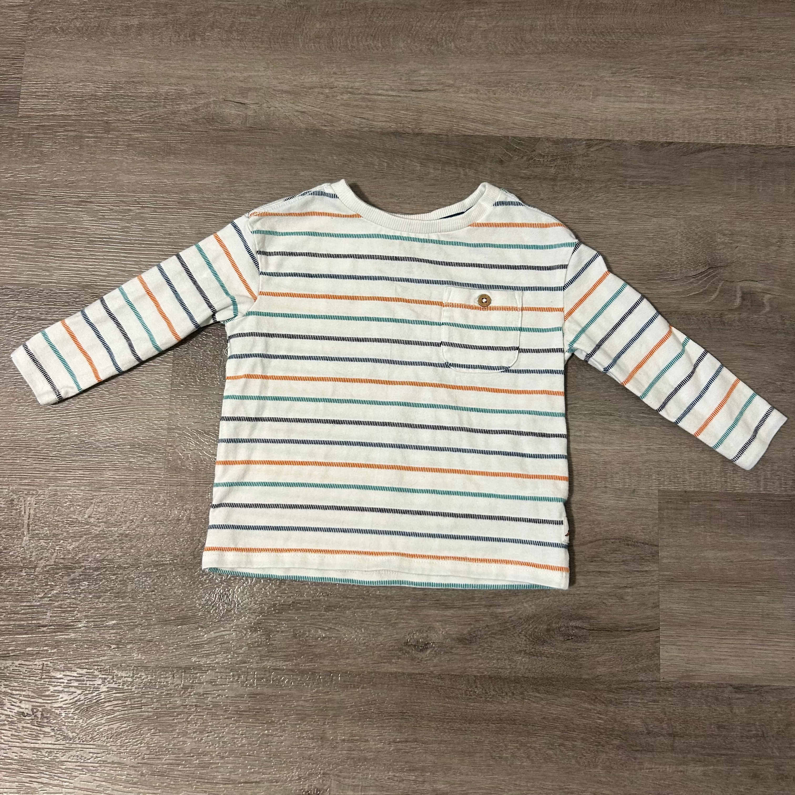 Navogratz Stripped Long Sleeve Shirt- Size 12 Months