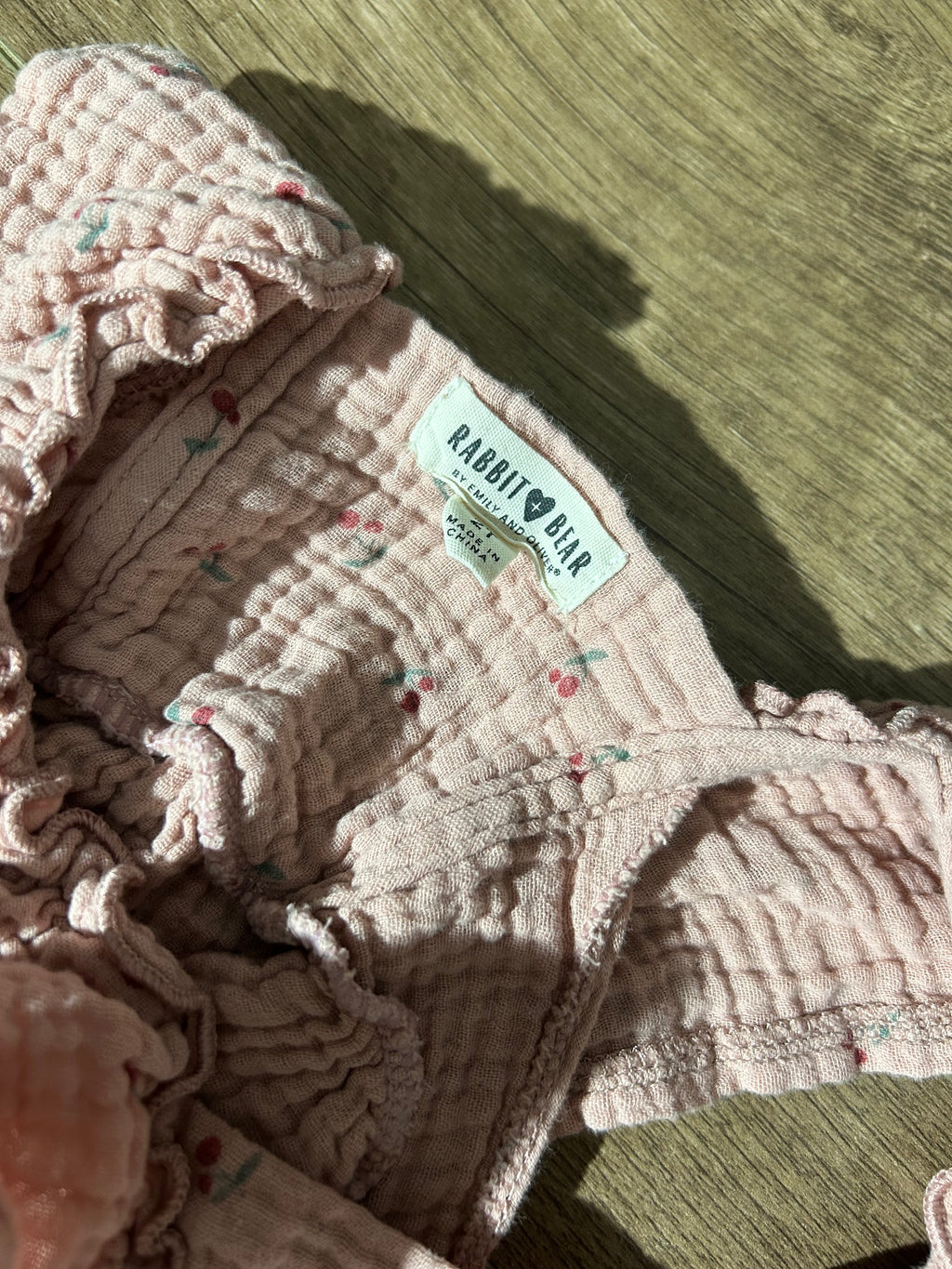 Rabbit & Bear Cherry Dress- 2T