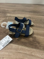 The Children's Place Navy Sandals With Velcro Strap- Size 6-12 Months