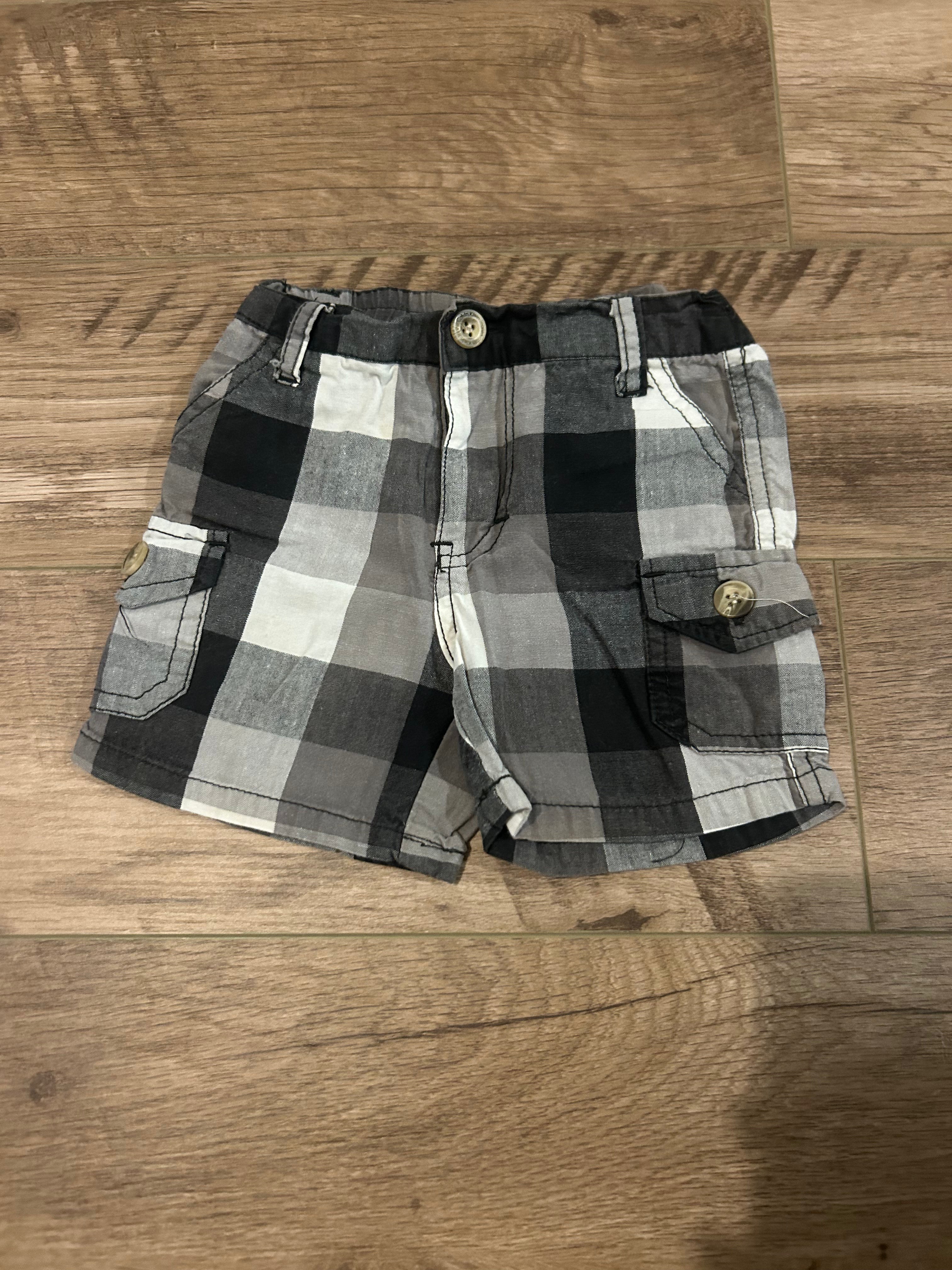 Calvin Klein Checkered Shorts- Size 6-9 Months