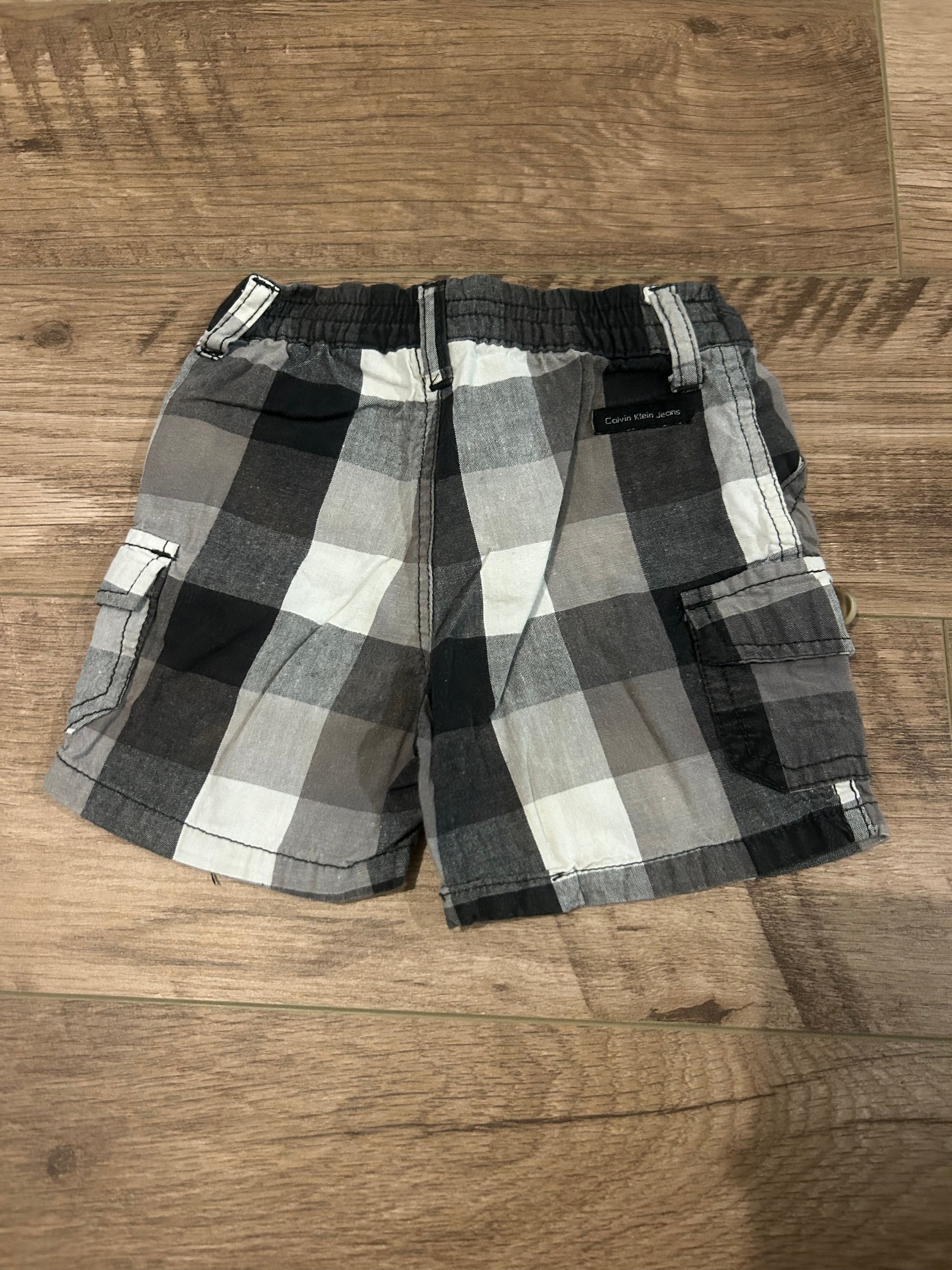 Calvin Klein Checkered Shorts- Size 6-9 Months
