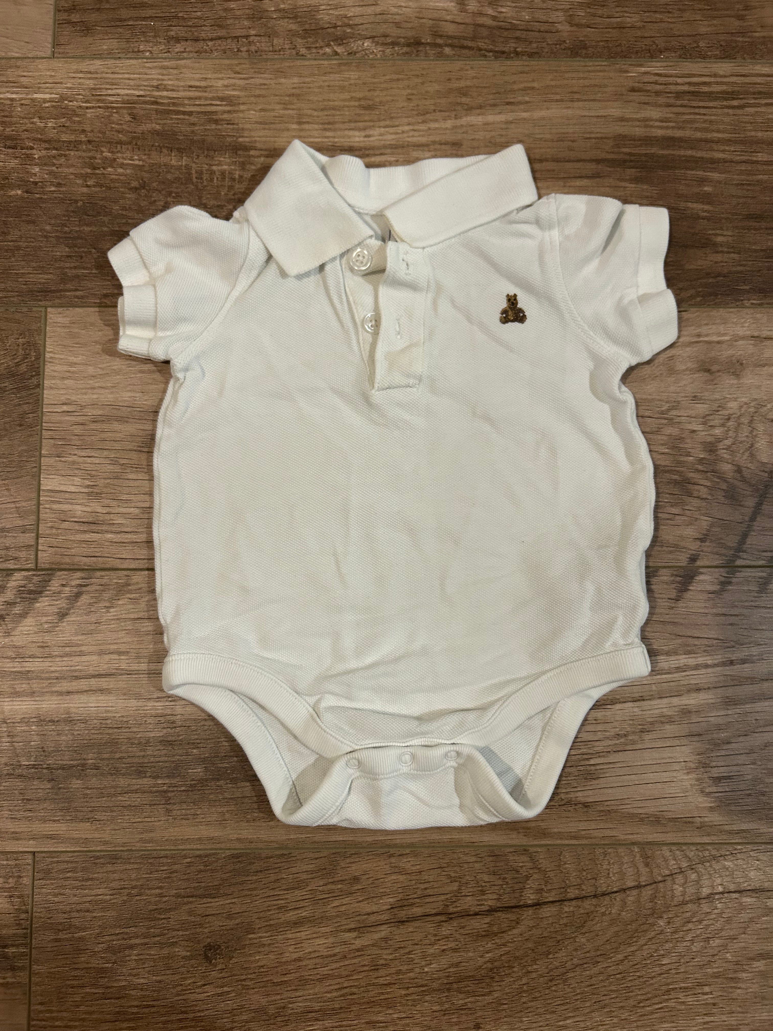 Gap Short Sleeve Collard Body Suit- Size 6-12 Months