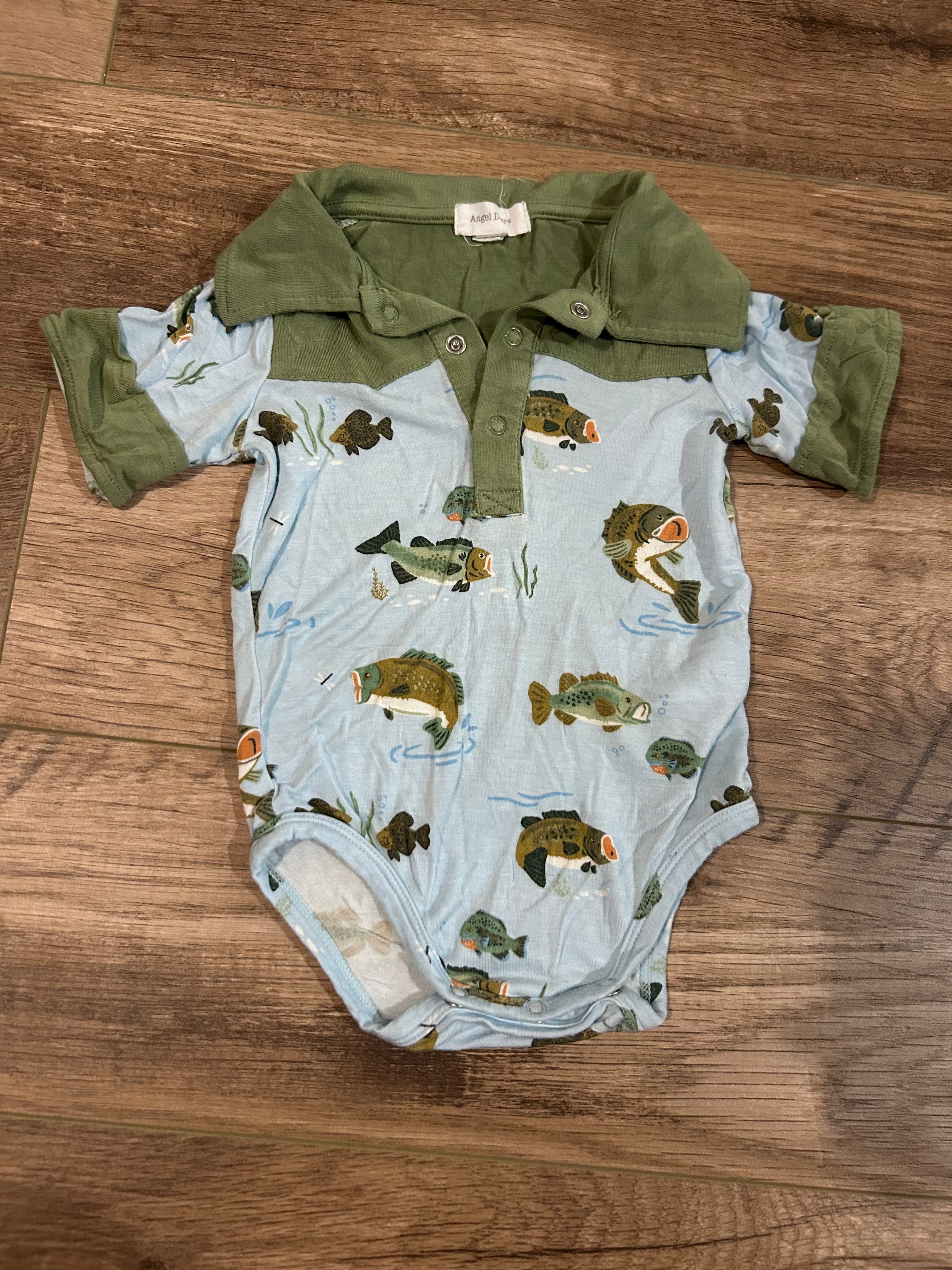 Angel Dear Bamboo Collard Body Suit- Size 6-12 Months