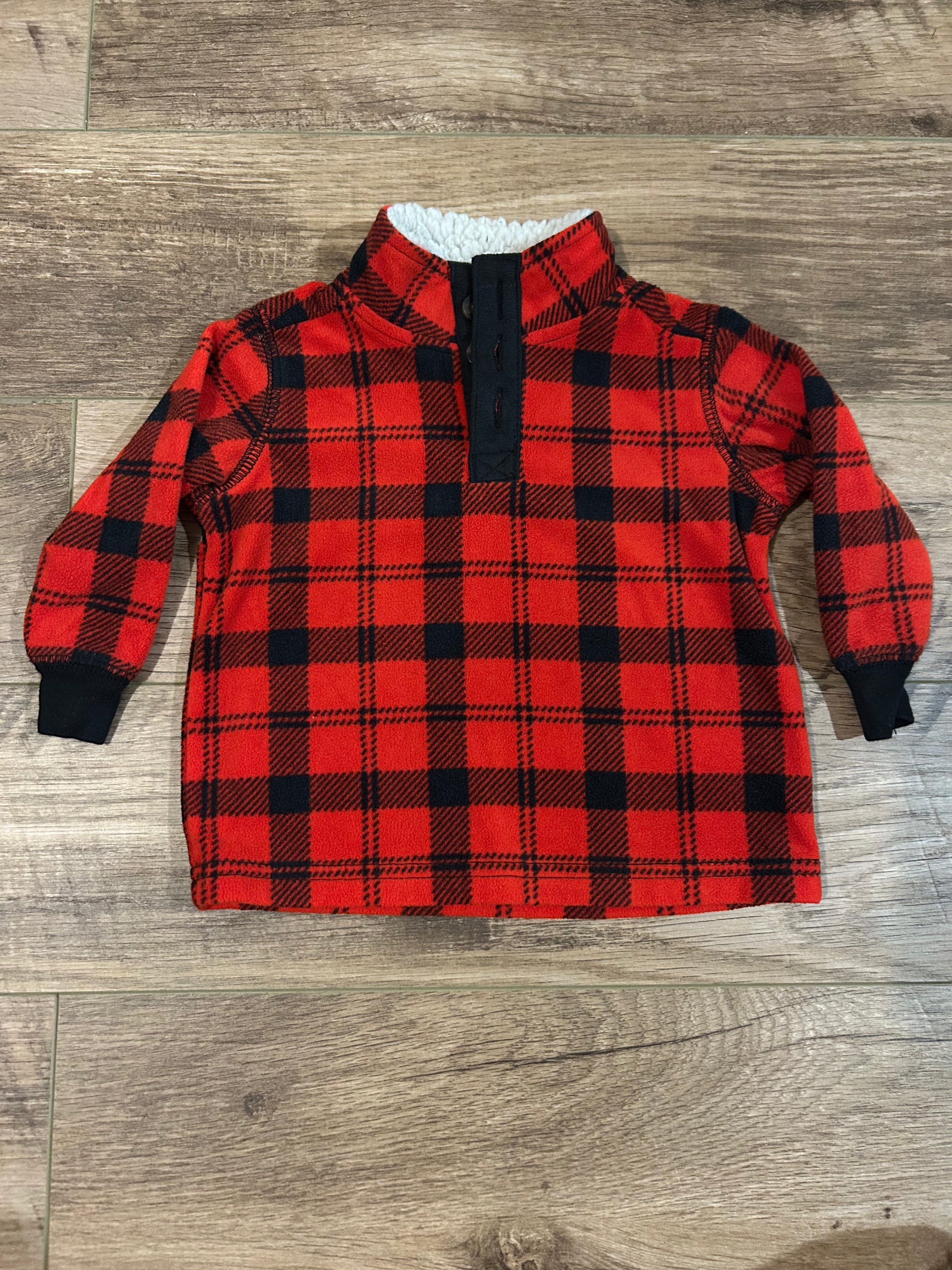Carter's Fleece Plaid Pullover Sweater- Size 9 Months