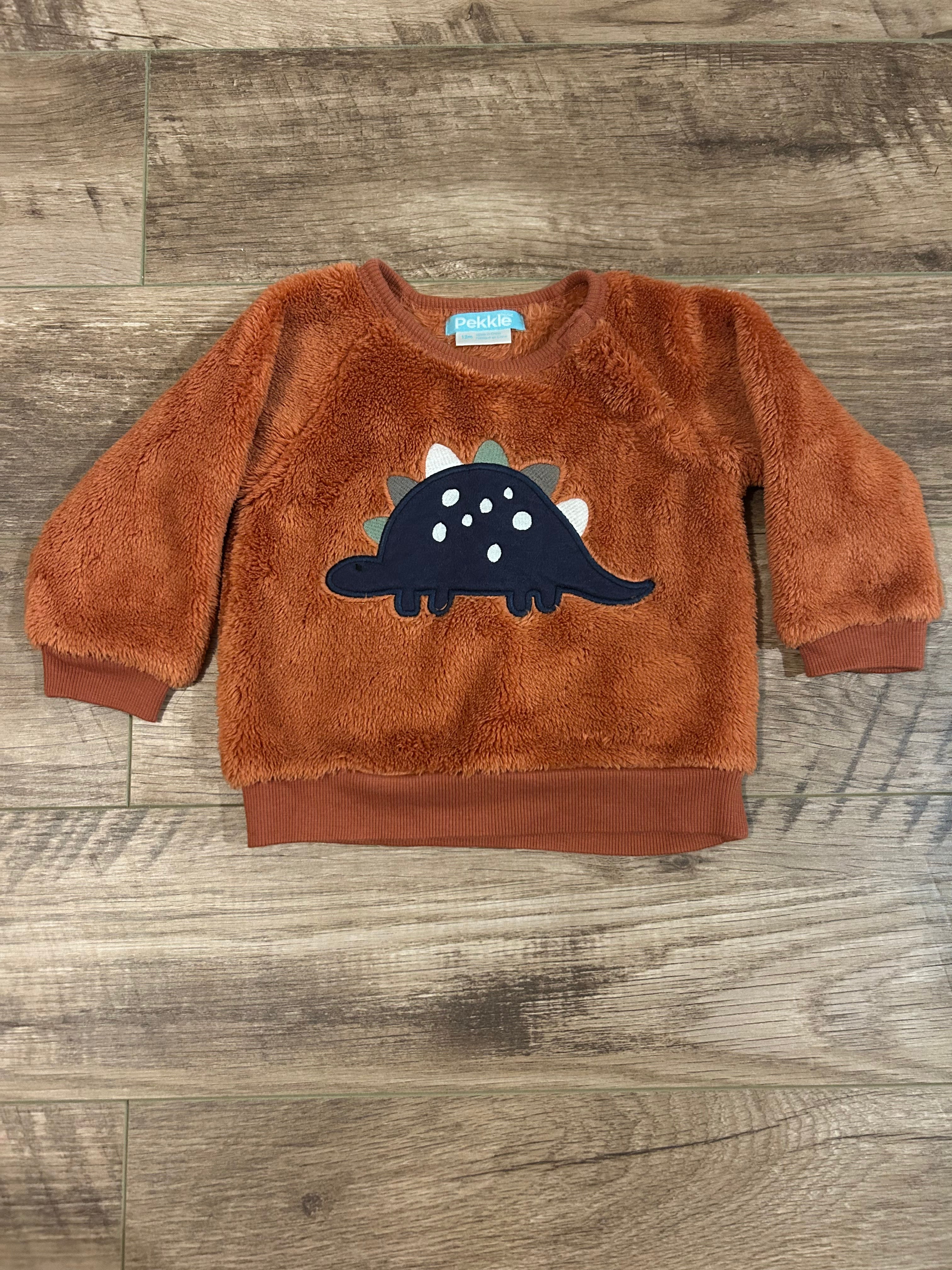 Pekkle Dinosaur Pullover Sweater- Size 12 Months