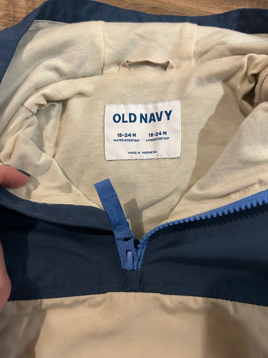 Old Navy Pull Over Wind Breaker- Size 18-24 Months