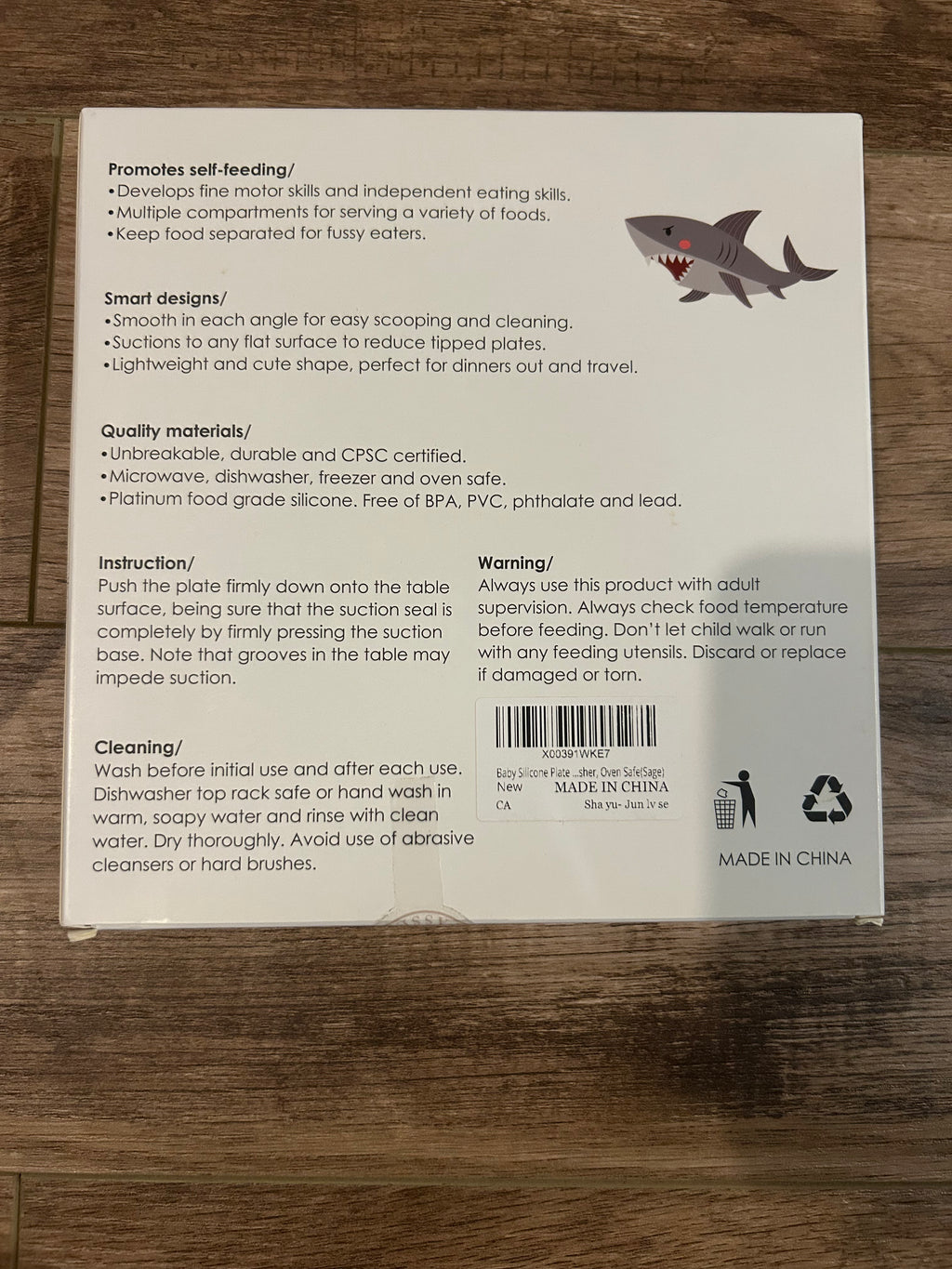 Green Silicone Suction Plate 6 Months