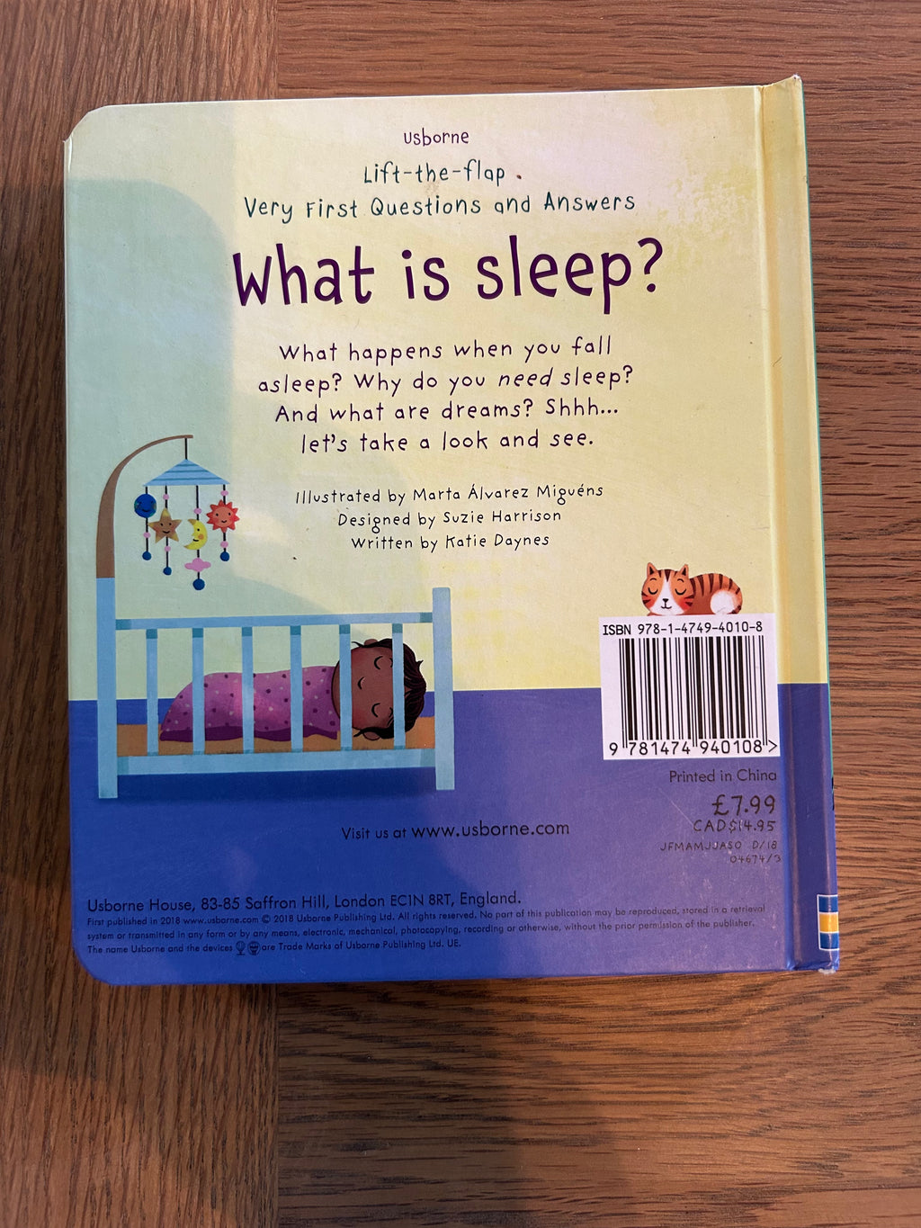 What Is Sleep? Lift-The-Flap Questions and Answers Board Book- Usborne