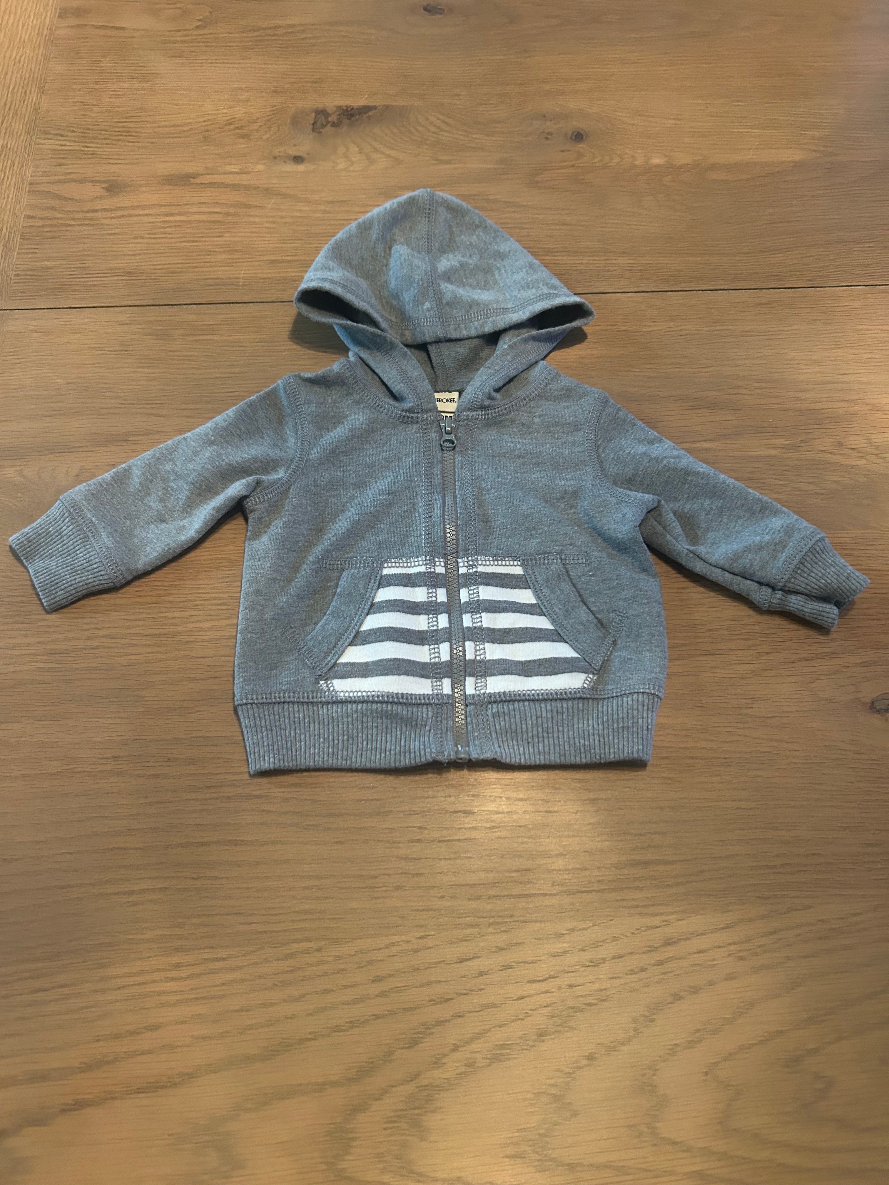 Cherokee Long Sleep Sweater with Hood- Size 0-3 Months