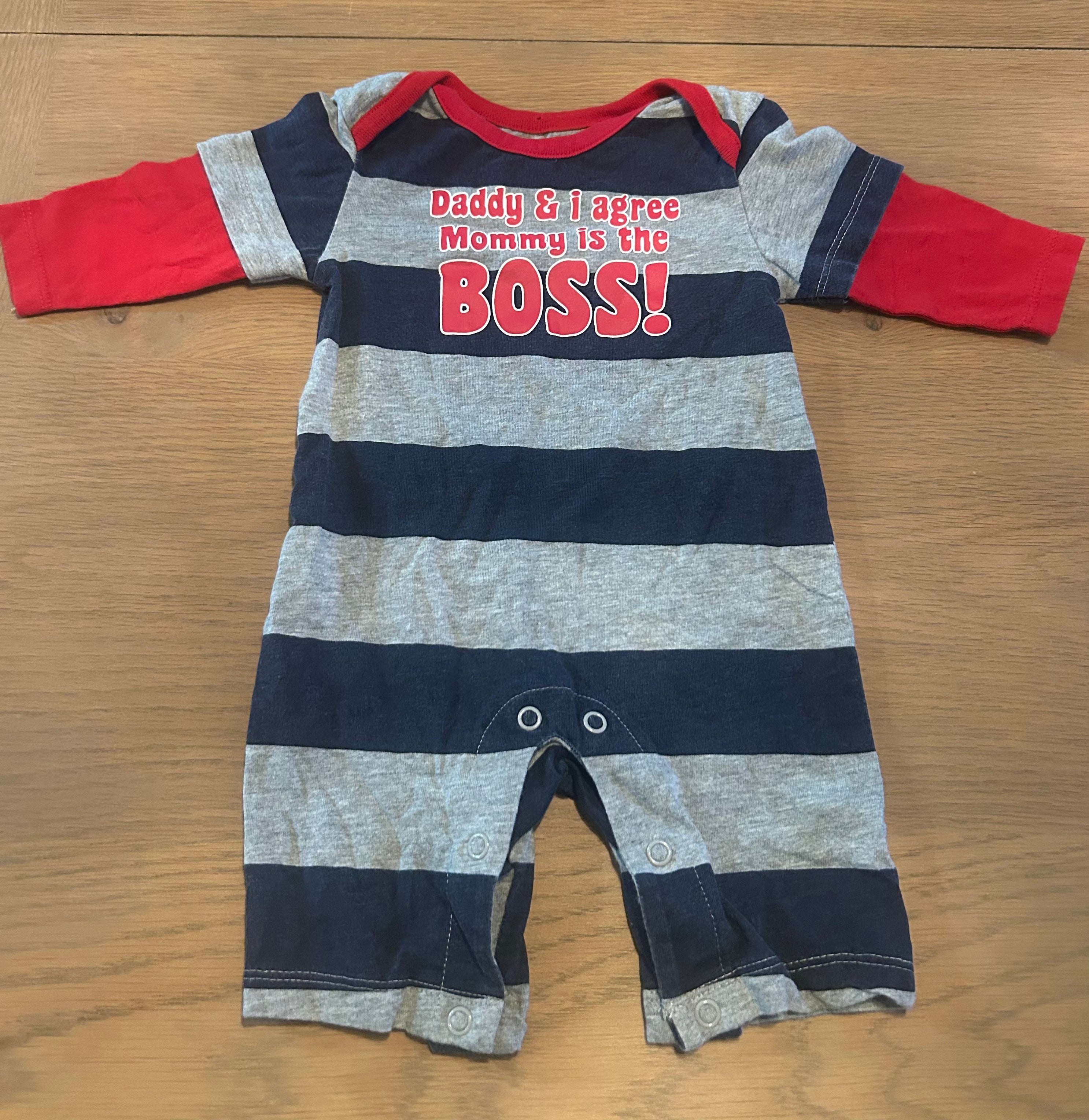 George "Daddy & I Agree Mommy is the BOSS" Size 0-3 Months