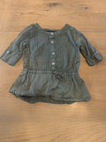Carters 3/4 Length Sleeve Army Green Shirt- Size 2T