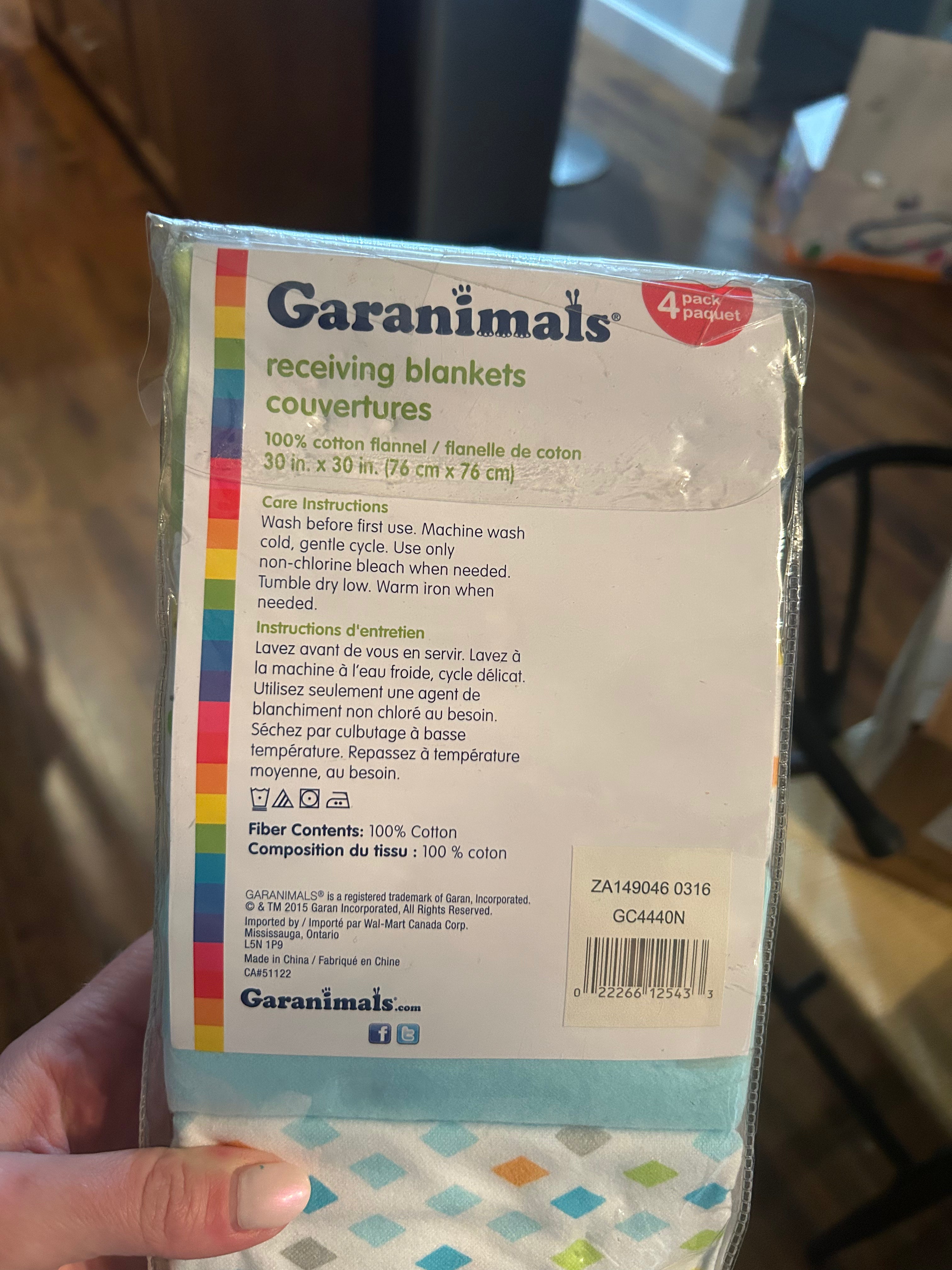 Garanimals Receiving Blankets 4 pack