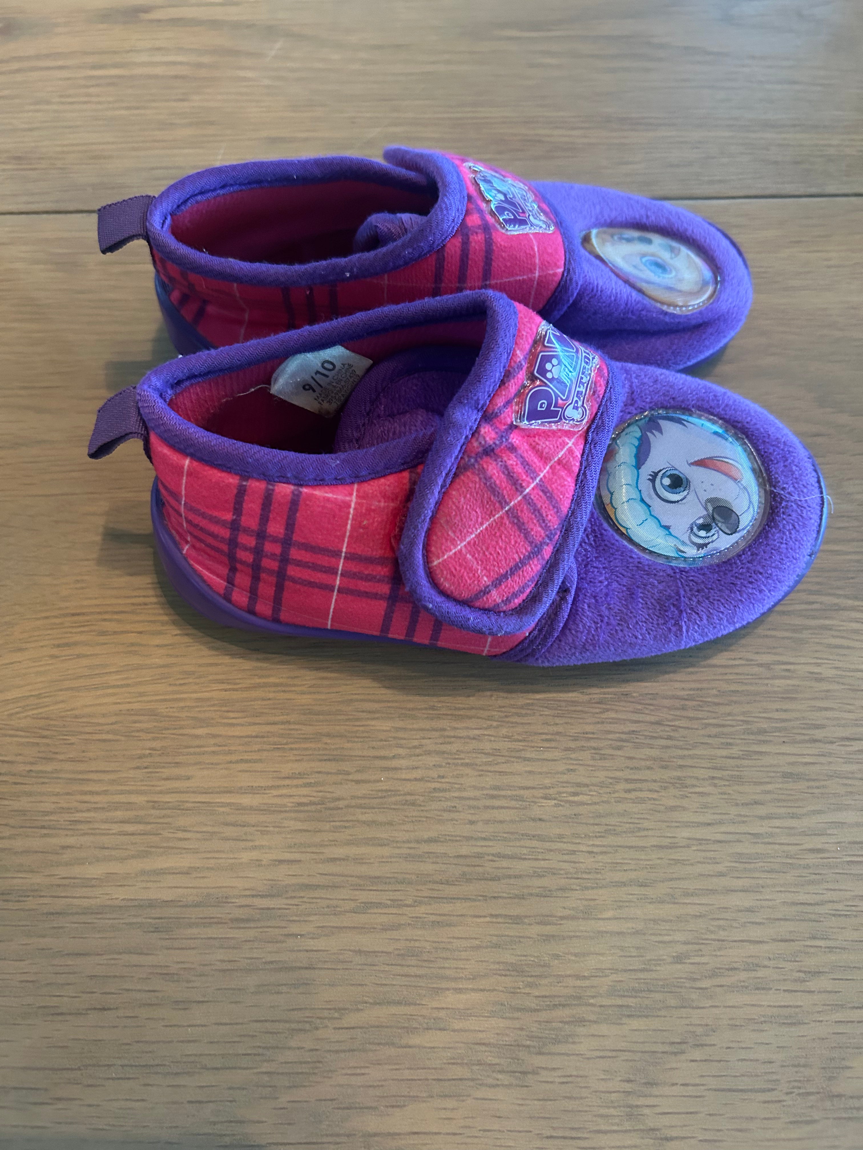 Paw Patrol Slippers with Hard Sole- Size 9/10