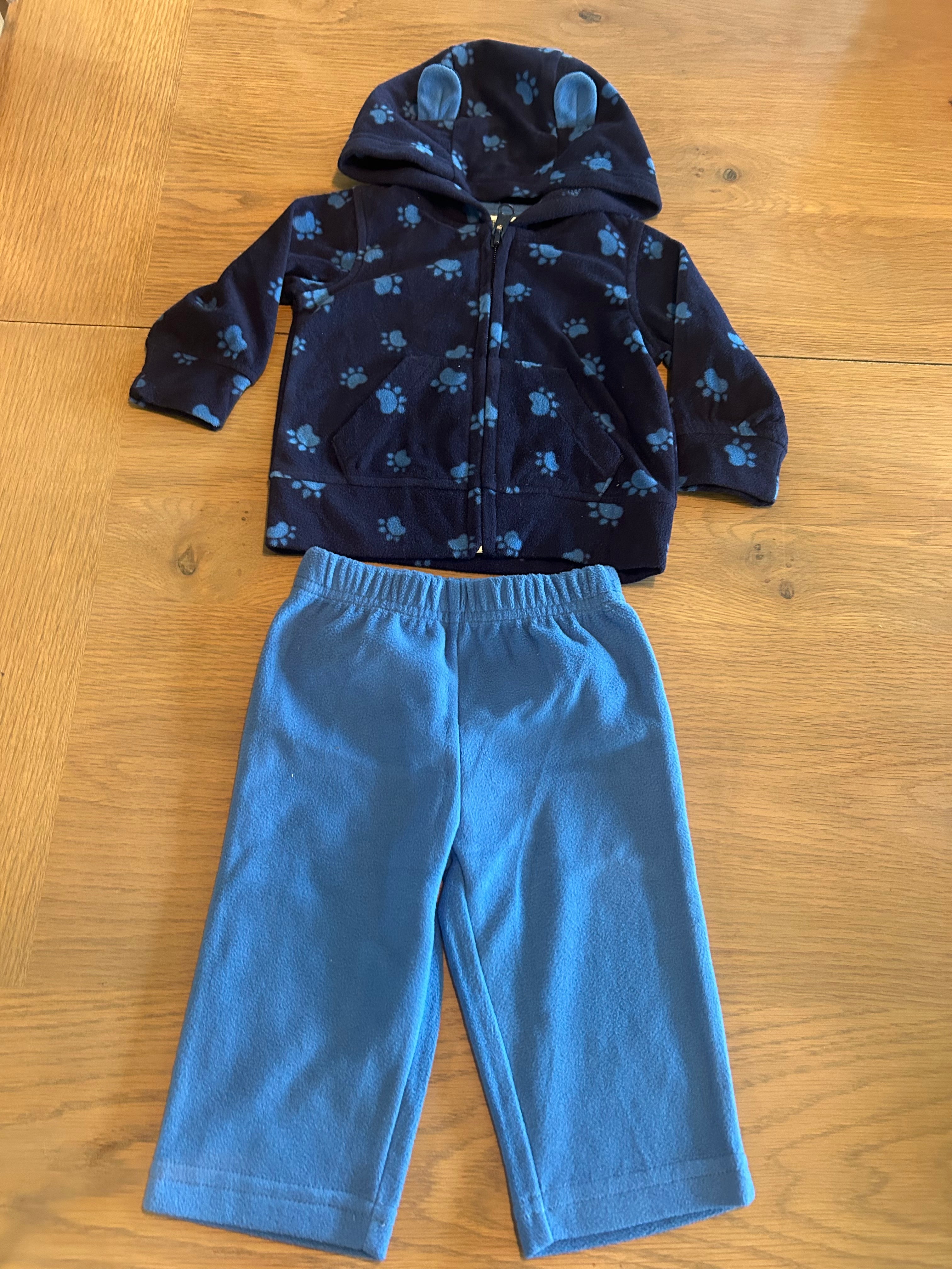Nevada Fleece Zippeer Hoodie & Pants Set- Size 3 Months