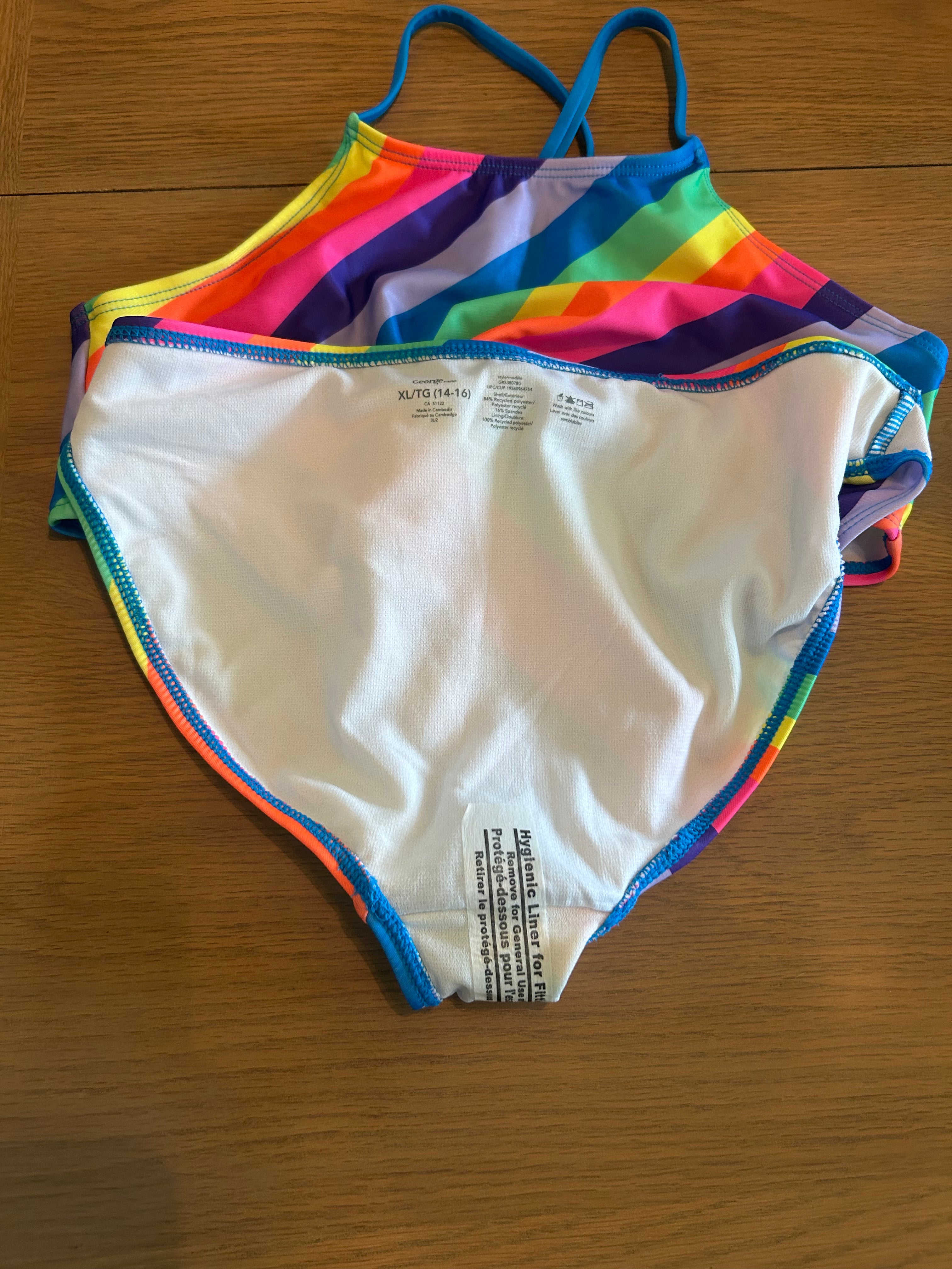 George 2 Piece Bathing Suit- Size XL (14-16)