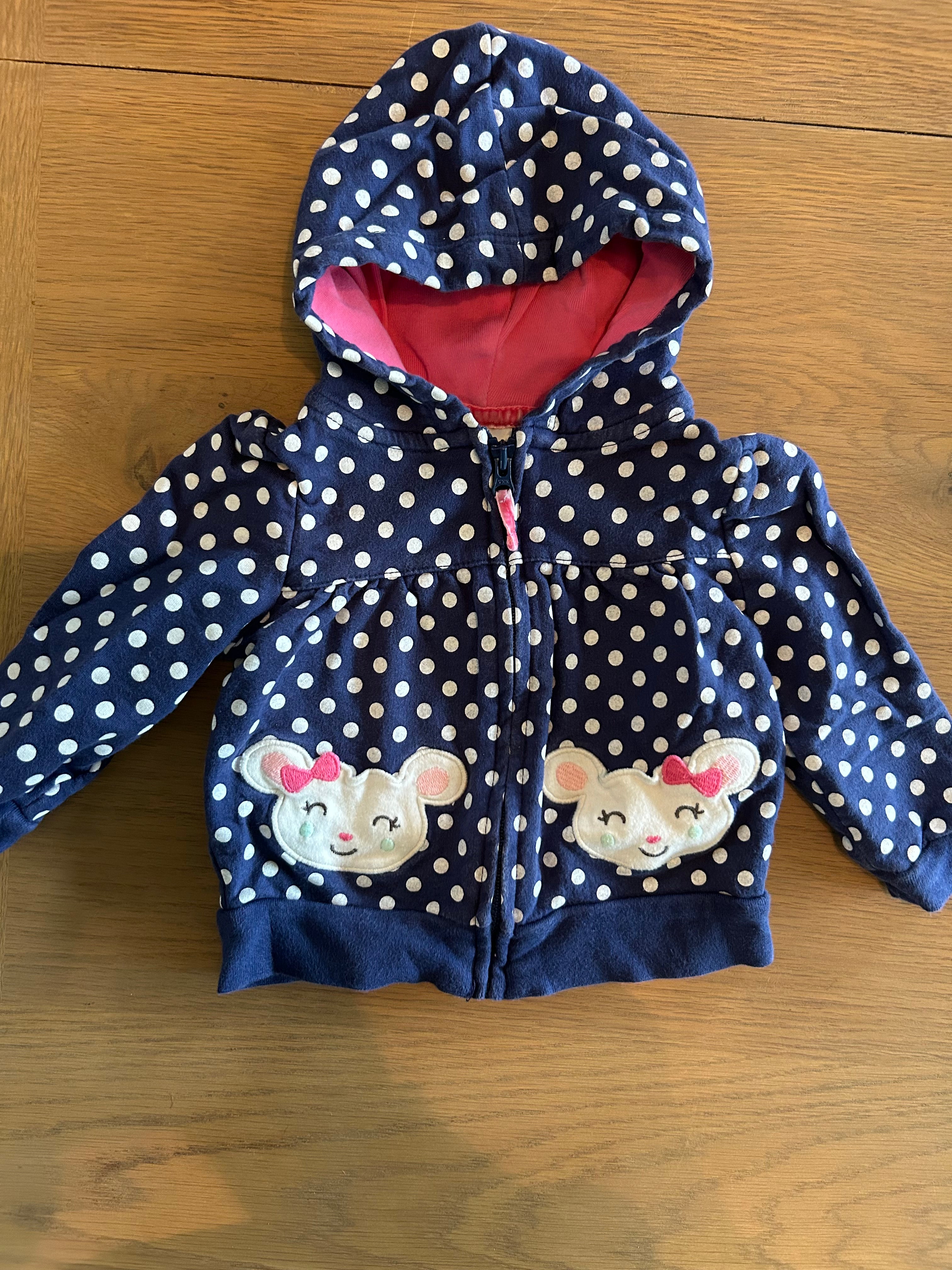 Carter's Hoodie With Zipper- Size 6 Months