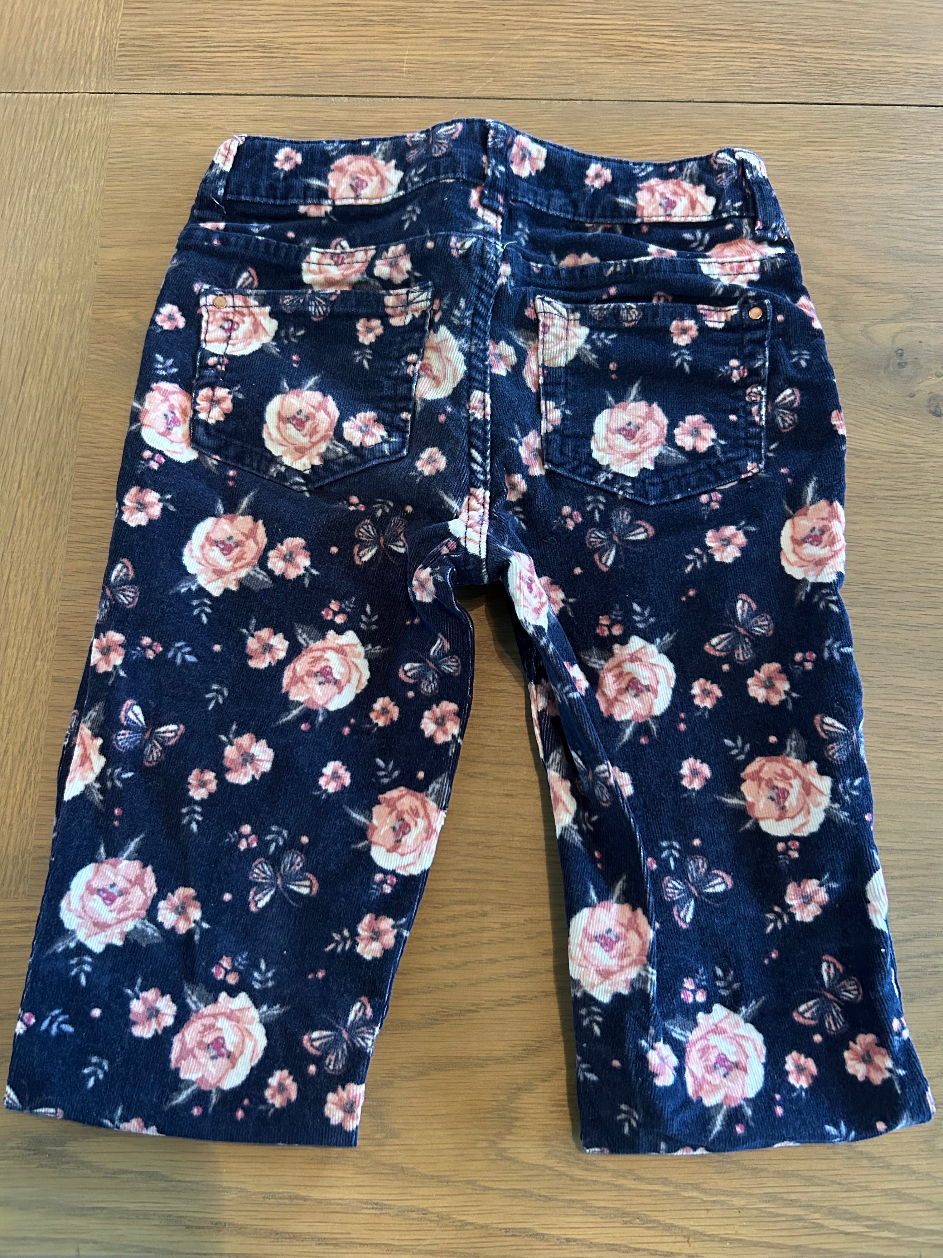 George Corduroy Flower Pants- Size 8