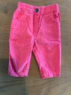 Carter's Pink Corduroy Pants- Size 3 Moths