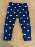 Carter's Leggins With Hearts- Size 9 Months