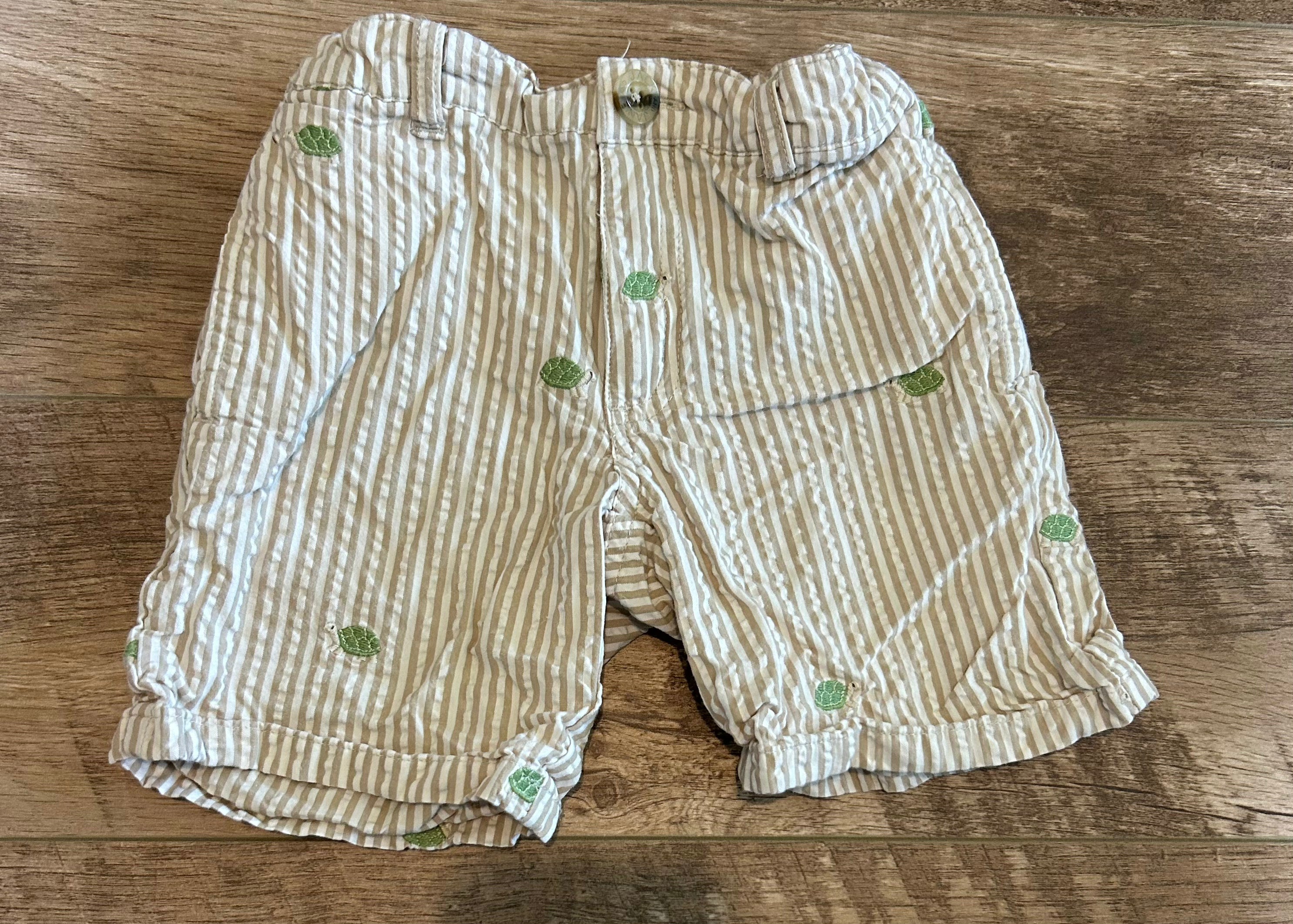 Janie And Jack Stripped Shorts With Turtles- Size 2T