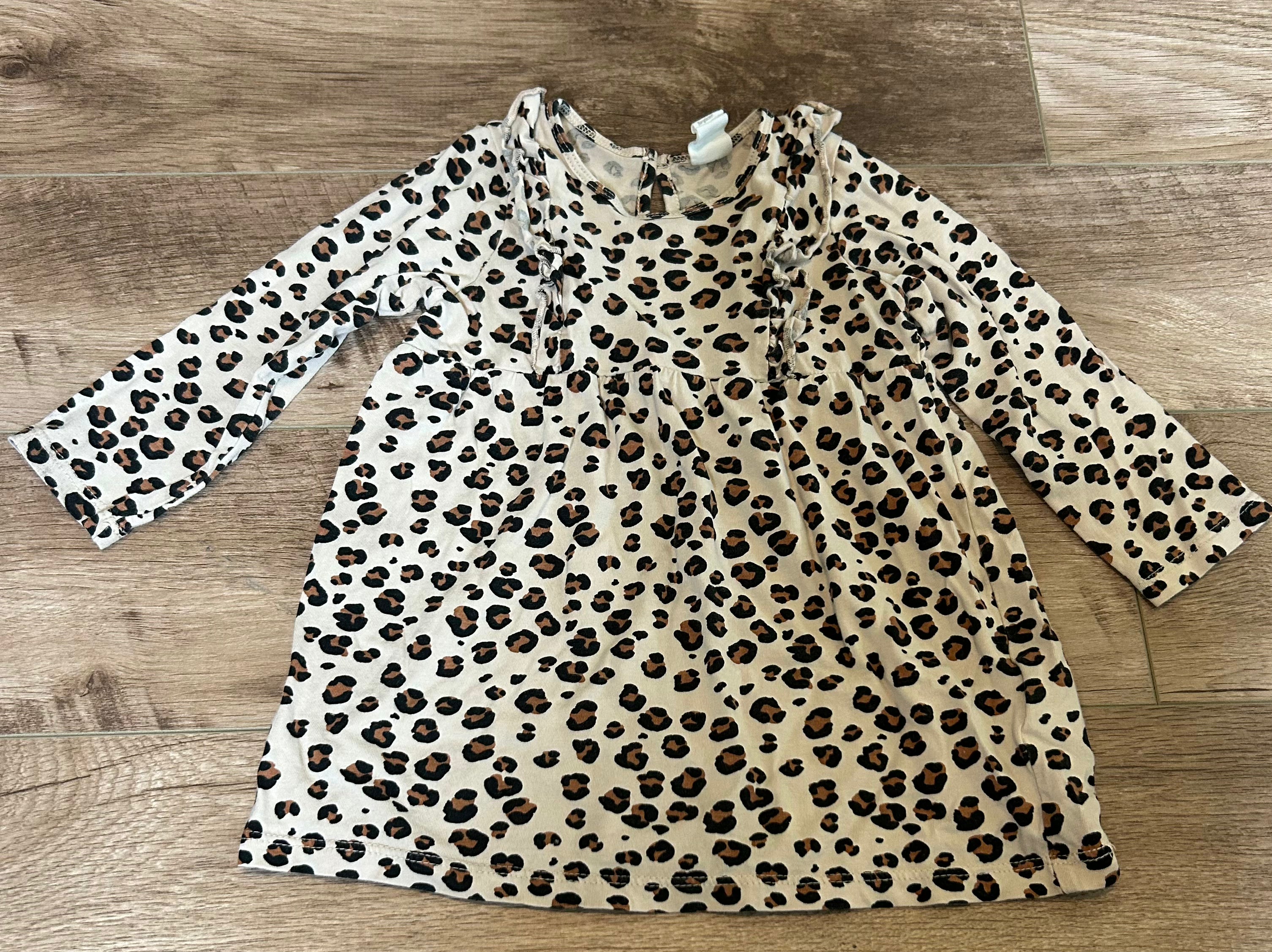 H&M Long Leopard Print Shirt- Size 9-12 Months