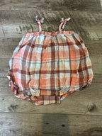 Baby B'gosh Plaid Romper- Size 9 Months
