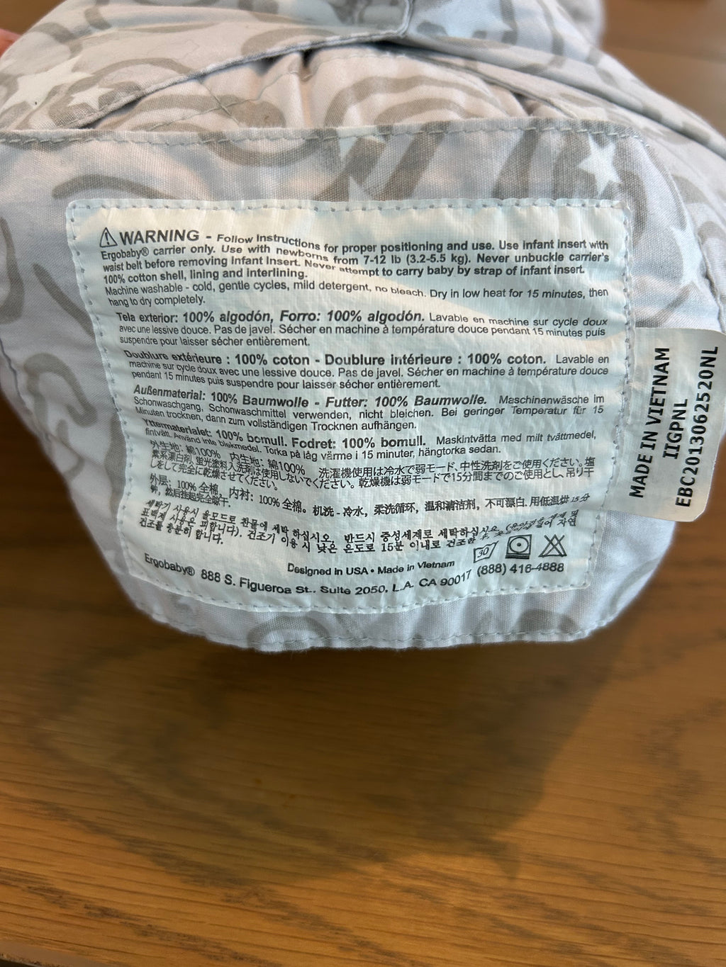 Ergo Baby Carrier Infant Insert