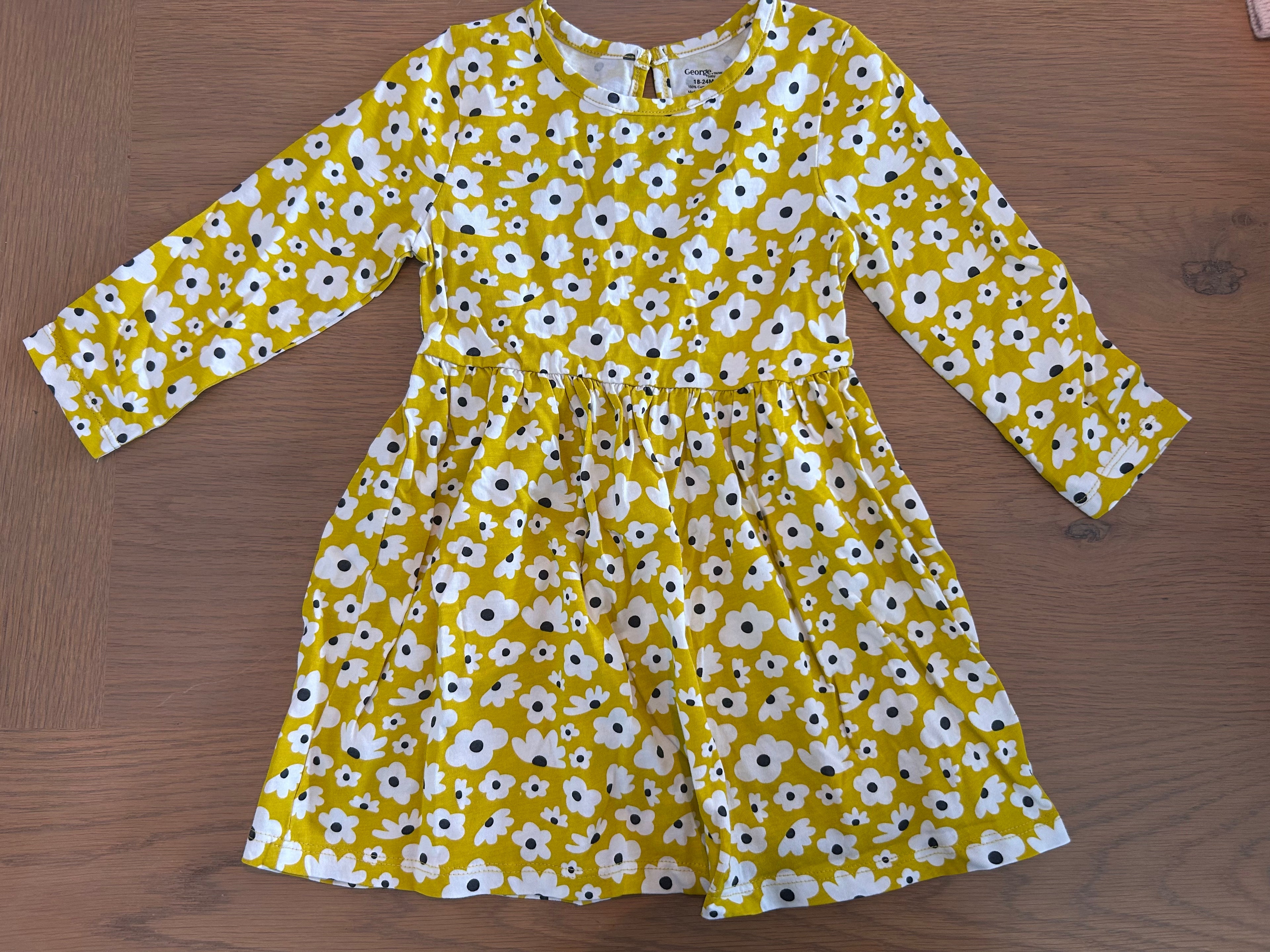 George Long Sleeve Shirt With Flowers- Size 18-24 Months