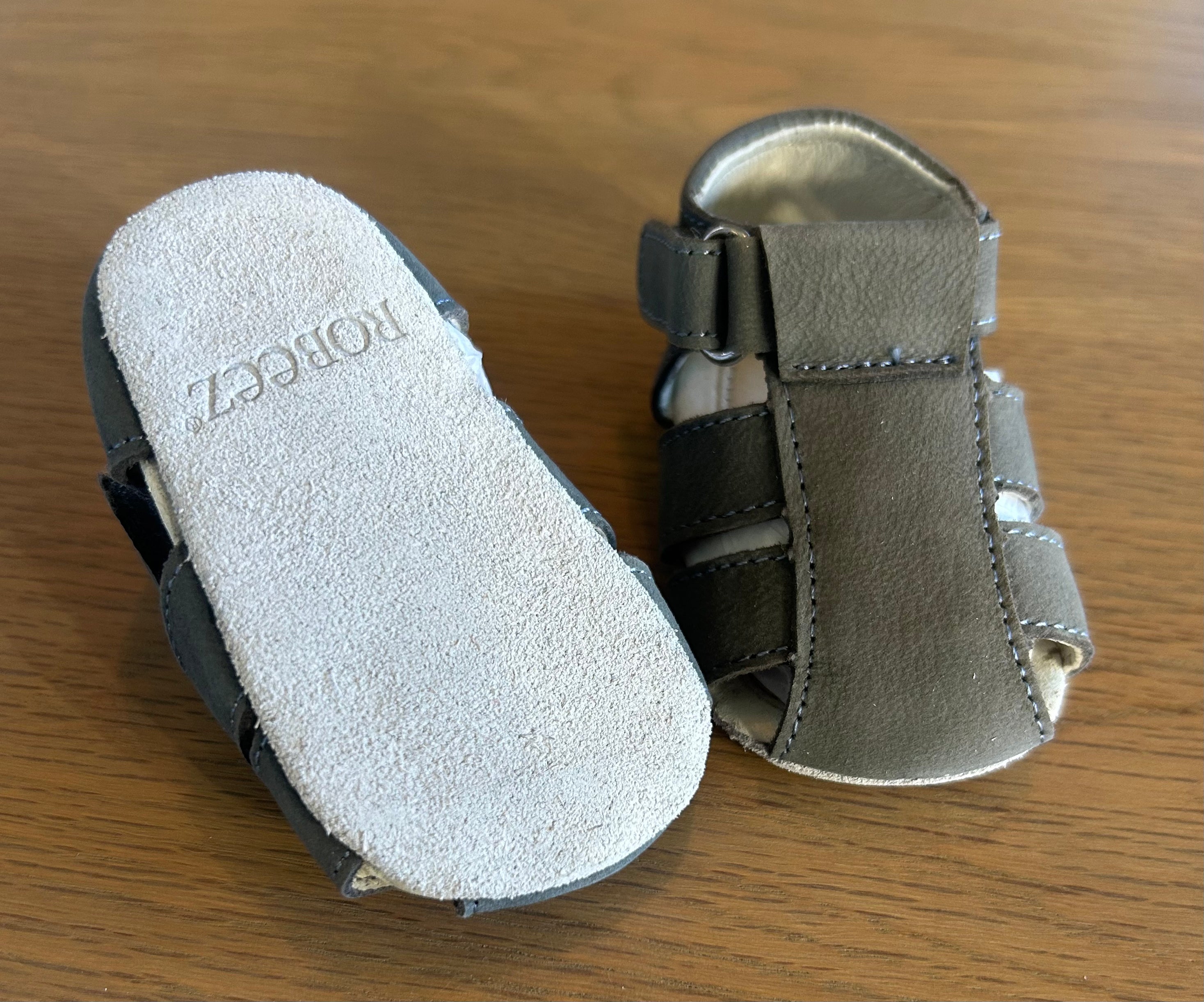 Robeez First Kicks Premium Leather FK Matthew Light Blue- Size 0-3 Months