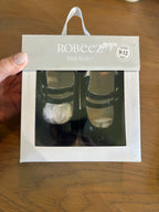 Robeez First Kicks Audrey Black 100% Leather Upper- Size 9-12 Months