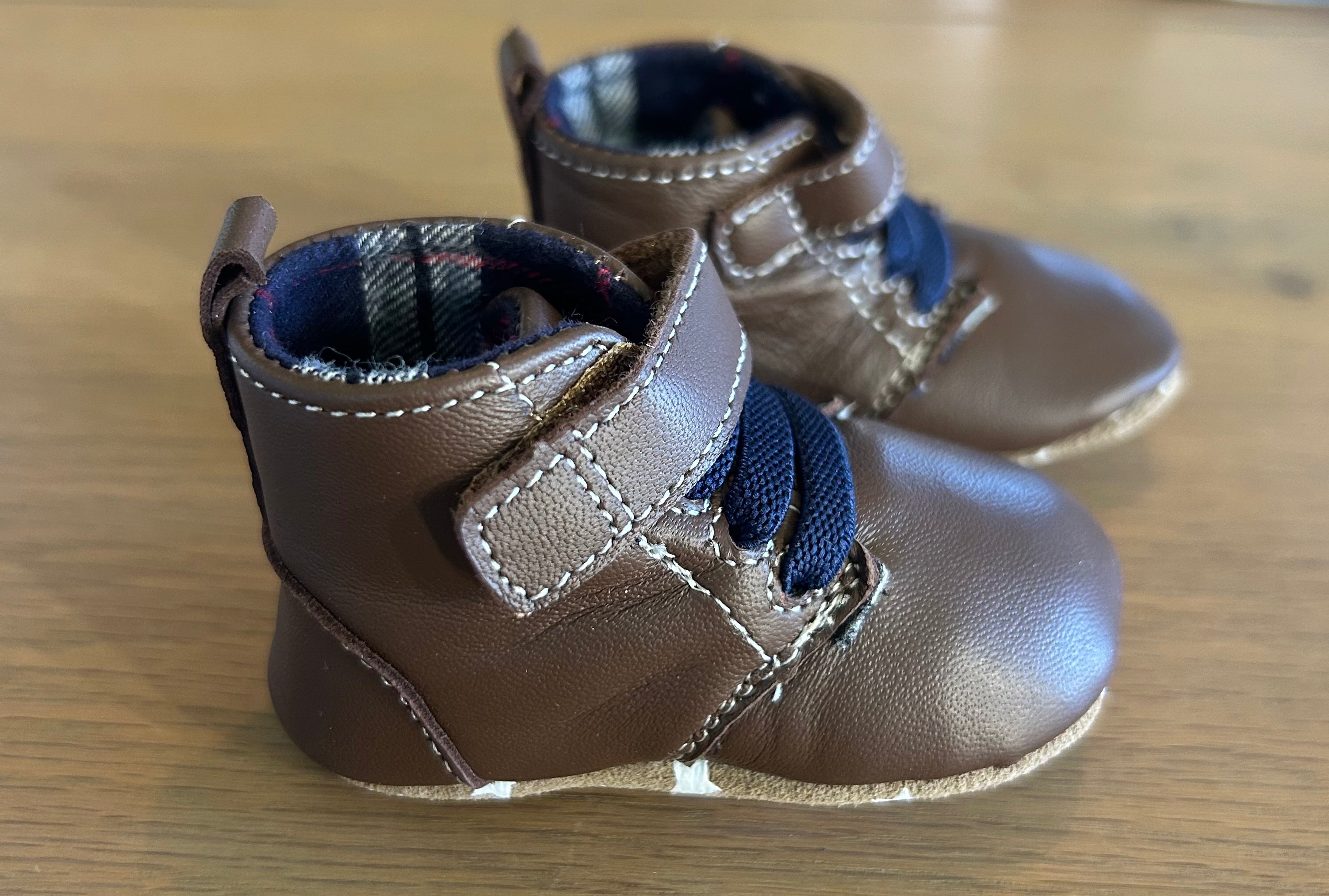 Robeez First Kicks Premium Leather in Colour Thiago Copper- Size 0-3 Months