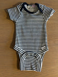Onsies Brand Navy and White Stripped Short Sleeve Onsie- Size Preemie (up tp 5lbs)