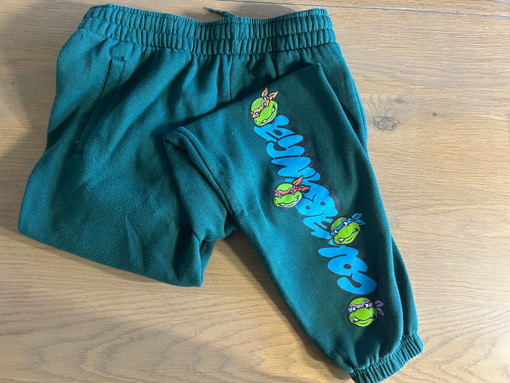 Nickelodeon Green Joggers With Drawstring Waist- Size Large (14)