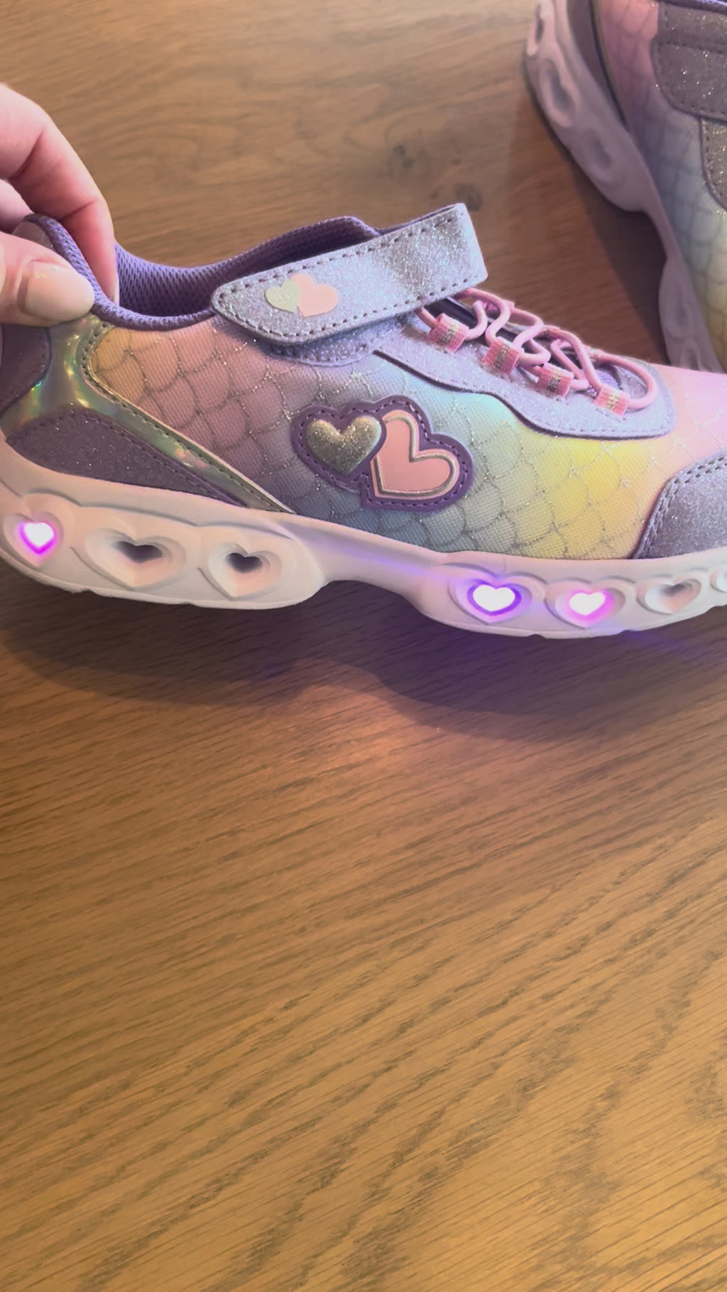 Athletic Works Light up, Memory Foam Shoes with Non Marking Soles- Size 3