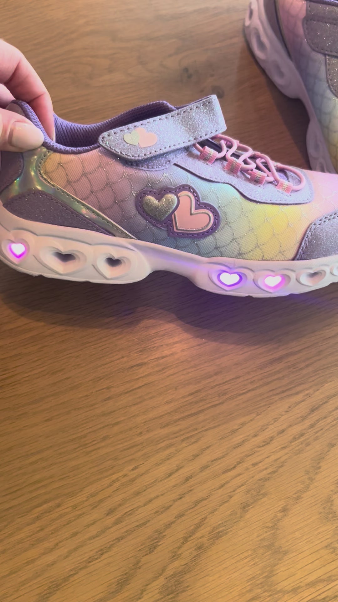 Athletic Works Light up, Memory Foam Shoes with Non Marking Soles- Size 3